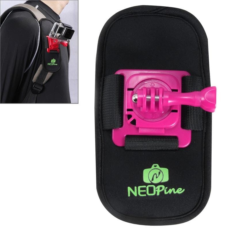 NEOPine Fashionable 360 Degree Rotation Diving Material Camera Belt / Shoulder Harness for GoPro HERO4 /3+ /3 /2 /1,Xiaomi Yi,SJCAM SJ6000 / SJ5000 / SJ5000 WIFI / SJ4000 Sport Camera (Magenta)