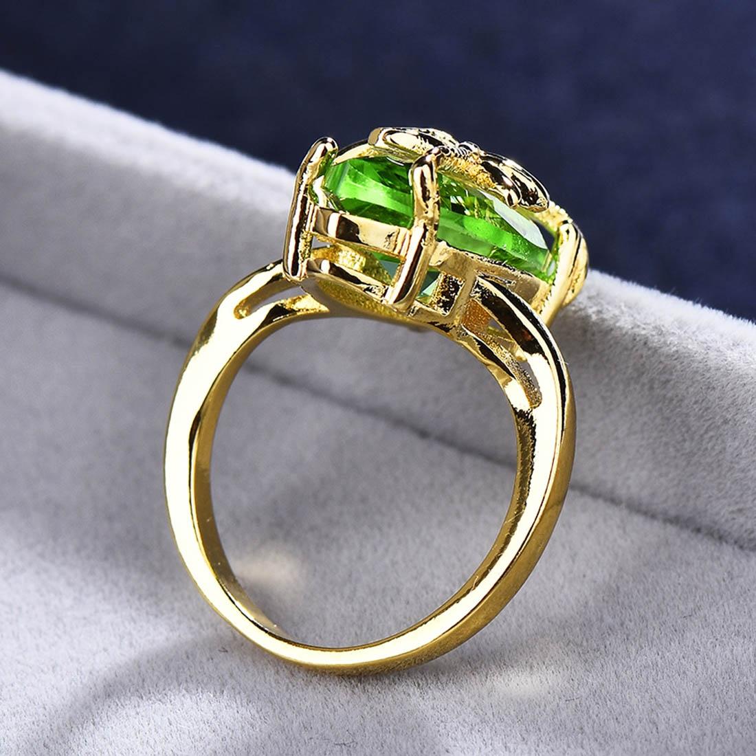 Women Creative Dragonfly Green Ring Jewelry, Ring Size:8 (Green)