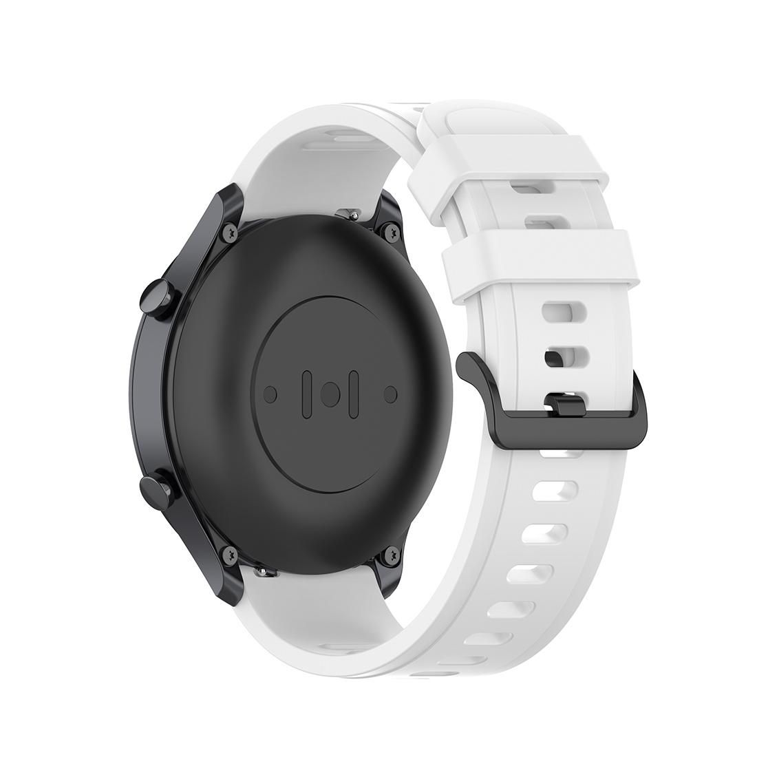 For Xiaomi Watch Color 22mm Quick Release Clasp Silicone Wrist Strap Watchband (White)