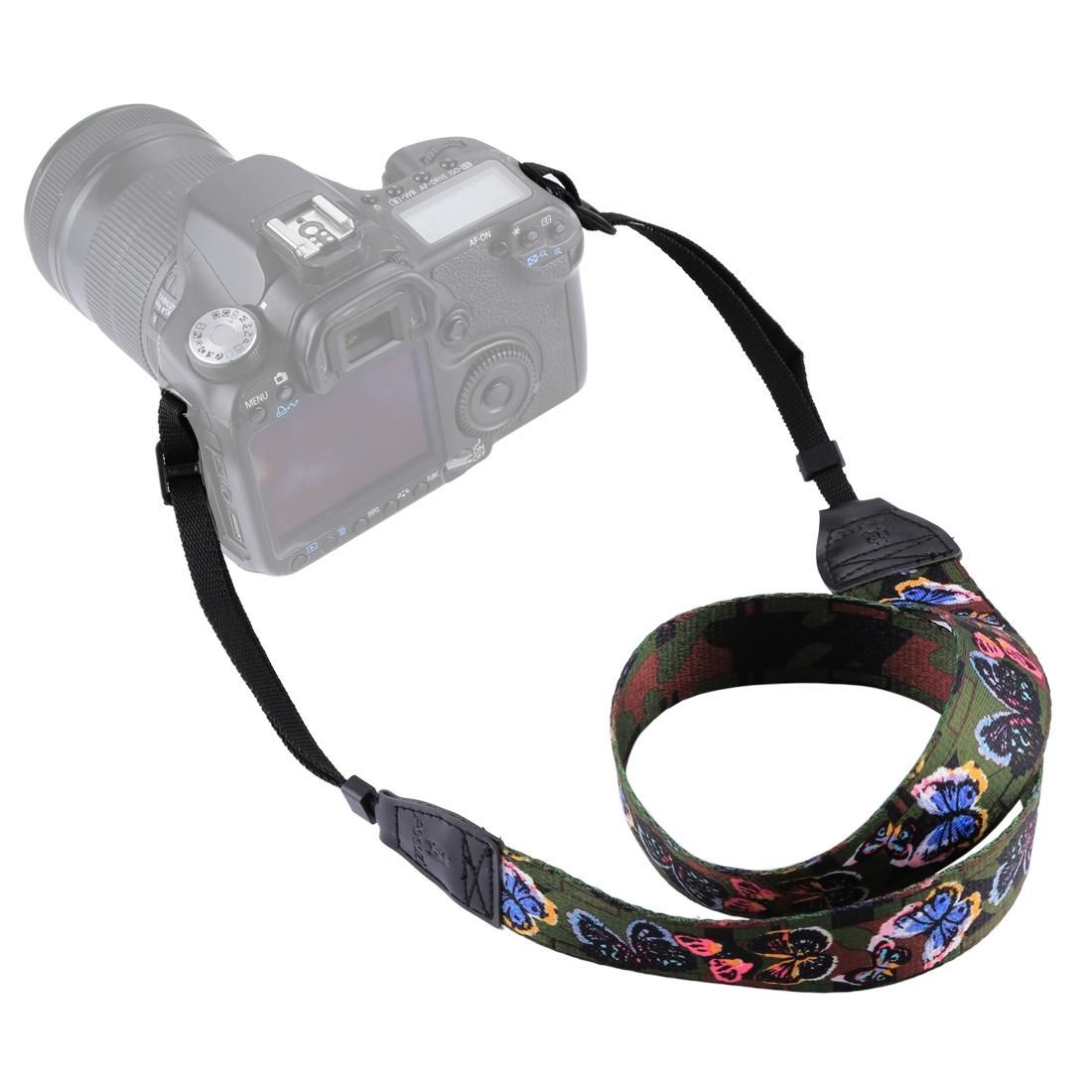 PULUZ Retro Ethnic Style Multi-color Series Butterflies Shoulder Neck Strap Camera Strap for SLR / DSLR Cameras (Style1)