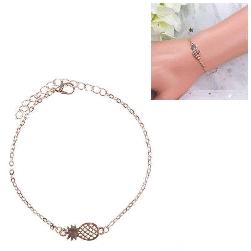 Minimalism Pineapple Stainless Steel Bracelet For Women (Rose Gold)