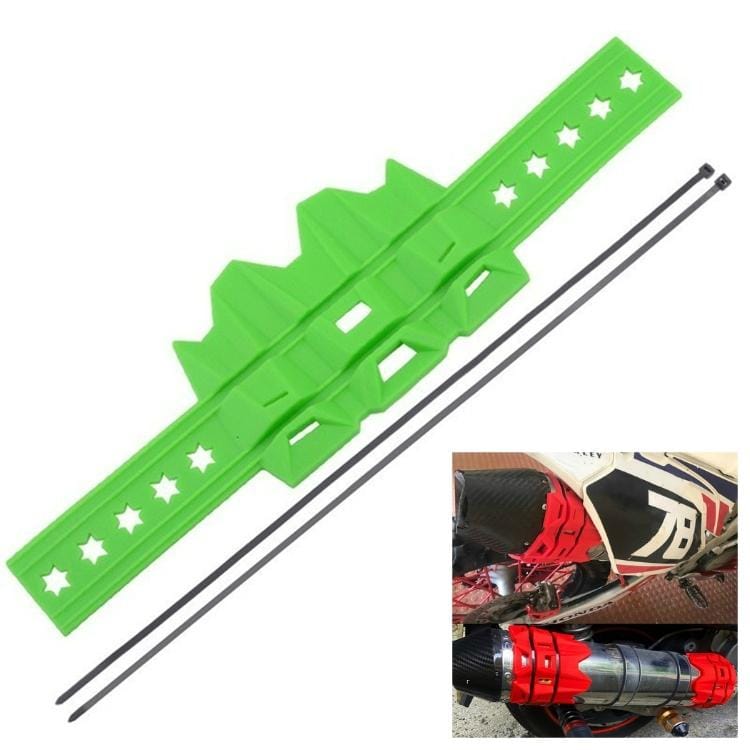 Motorcycle Modification Accessories Exhaust Pipe Anti-scratch Protective Cover Anti-scalding Rubber Ring Insulation Glue (Green)