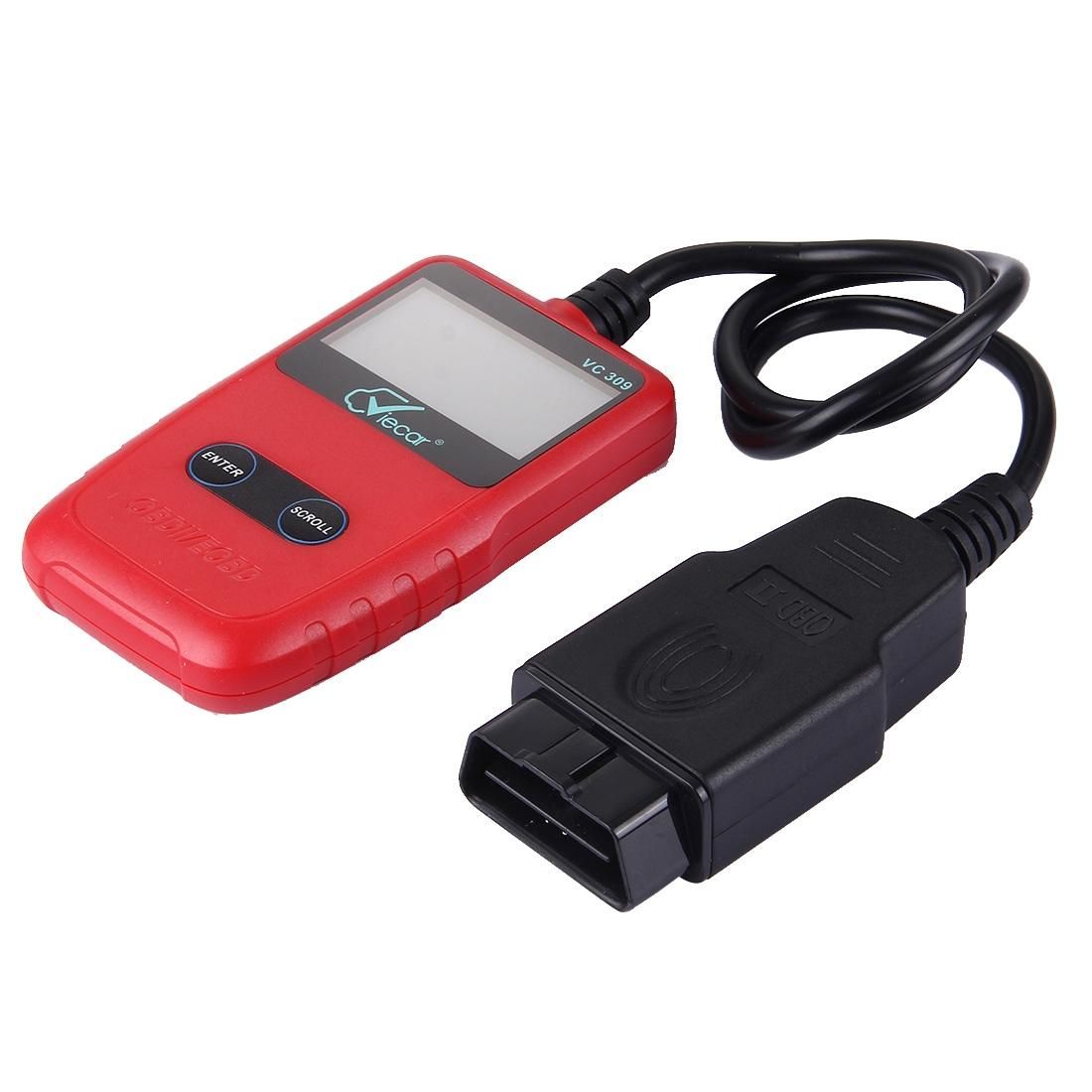 Viecar CV309 OBDII EOBD Car Diagnostic Tool Code Scanner Fault Reader (Red)