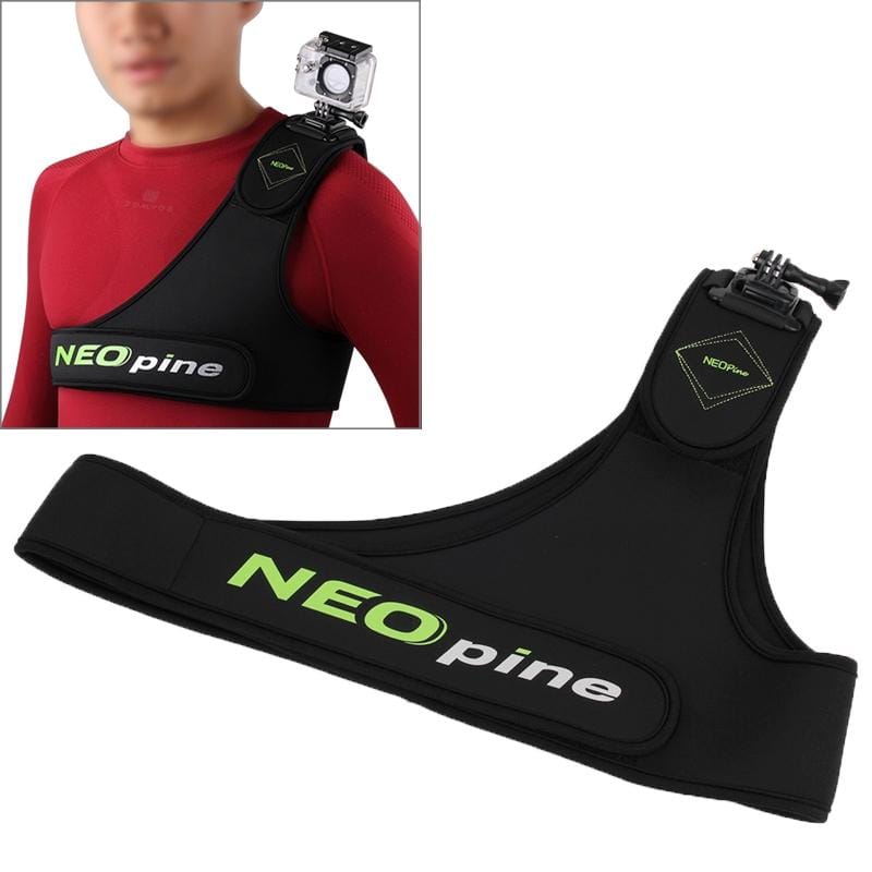 NEOpine SCM-9 Diving Material Harness Chest Belt Single Shoulder Strap Adapter Camera Mount Stabilizer for GoPro Hero4/ 3+ / 3 / 2 / 1