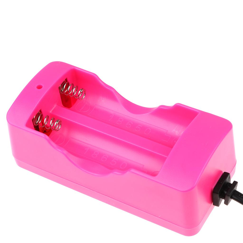 18650 Battery Charger Rechargeable Li-ion Battery Power UK Charger Red