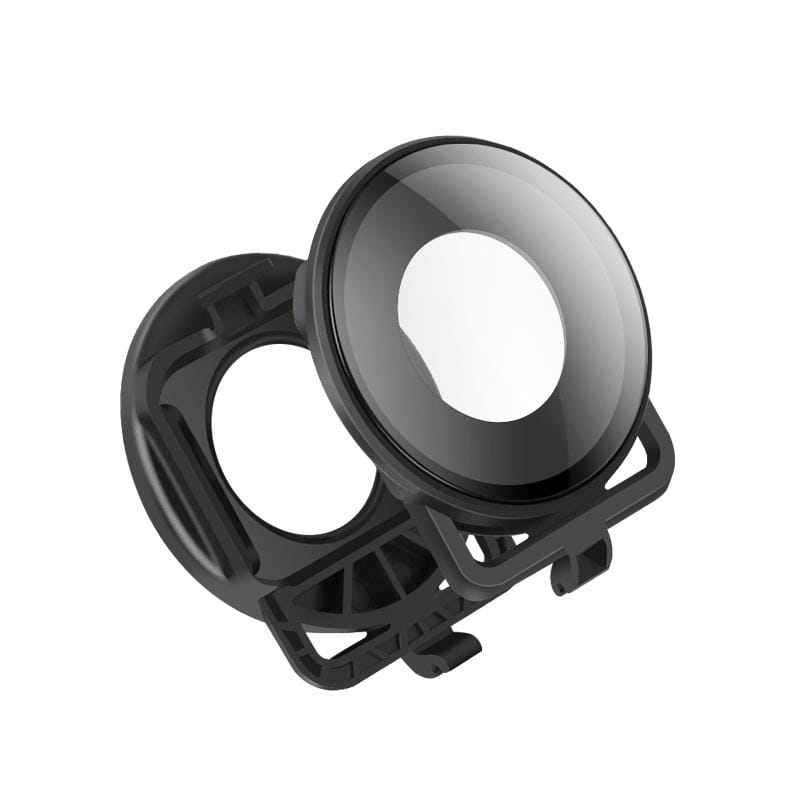 Lens Guard Protective Glass Cover for Insta360one R Panoramic Camera with Frame (Black)