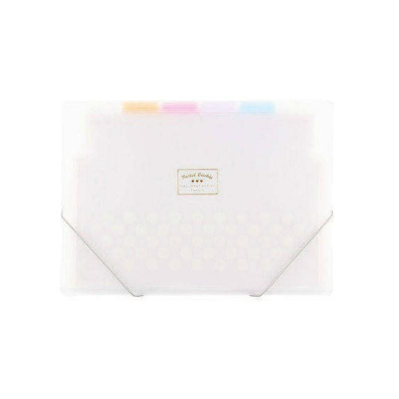 Organ Bag Test Paper Folder Vertical Multi-layer Transparent Student Storage Fle Bag (White)