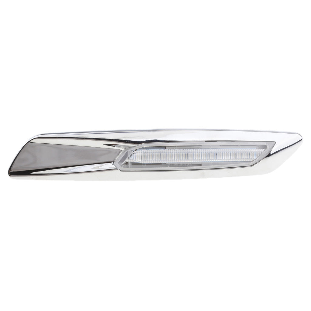 1 Pair Silver LED Side Marker Turn Signal Lights Lamp Clear Lens for BMW E60
