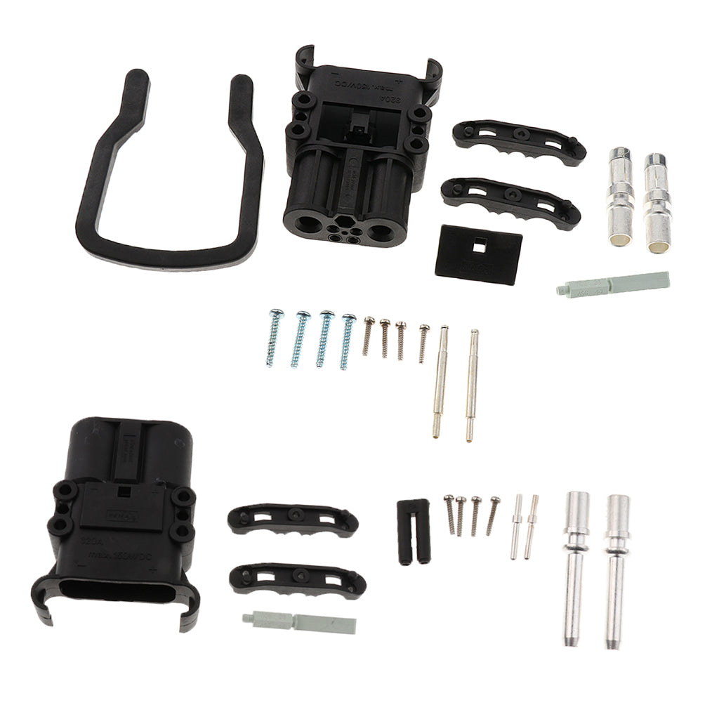 1 Pair Male Female Wire Power Connector Terminal Kit Heavy Duty Black