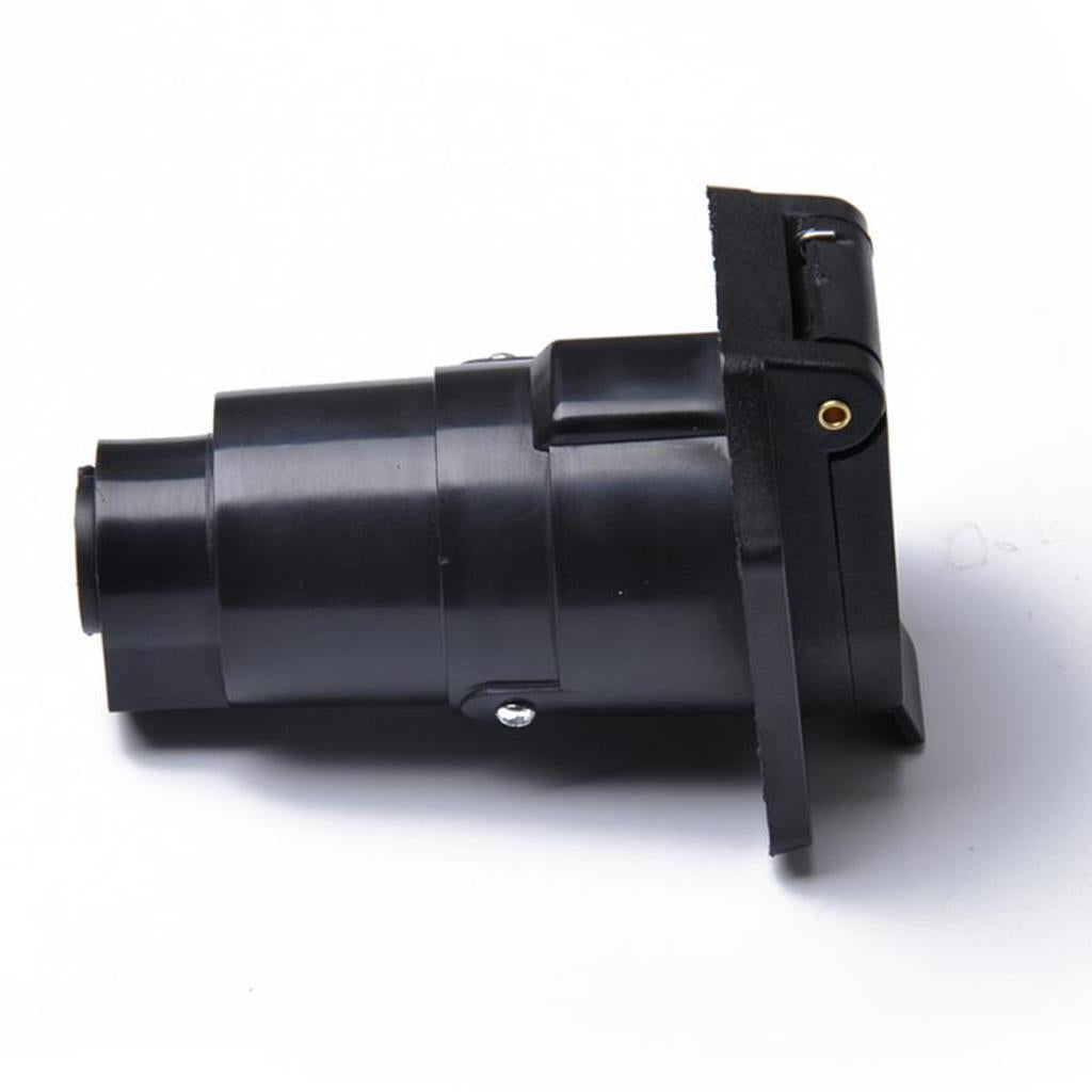 1SET 12 V 7 Way Round RV Blade Trailer Light Connector Adapter Plug + Socket