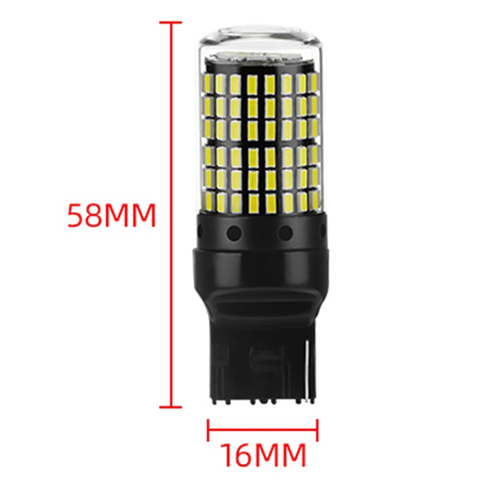 144SMD LED Car Brake Bulb 1200LM 6000K for Tail Light T20  7440 White