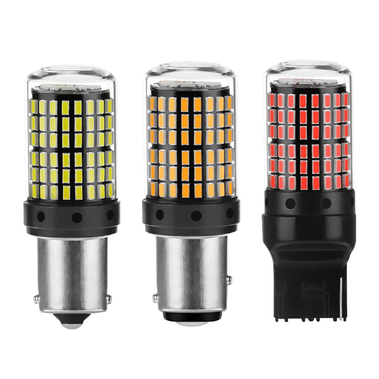 144SMD LED Car Brake Bulb 1200LM 6000K for Tail Light T20  7440 Yellow