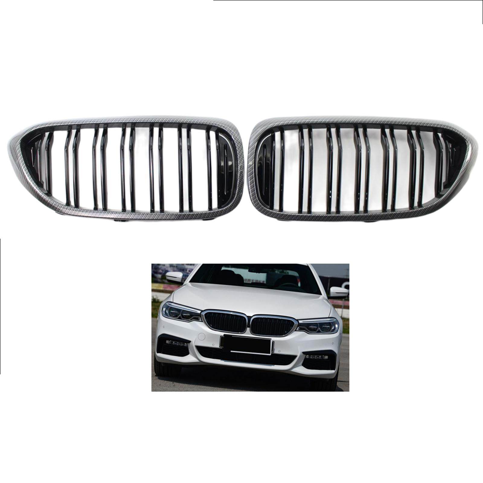 1 Pair Front Kidney Grille Grill for BMW 5 Series G30 G31 G38 2017-2019