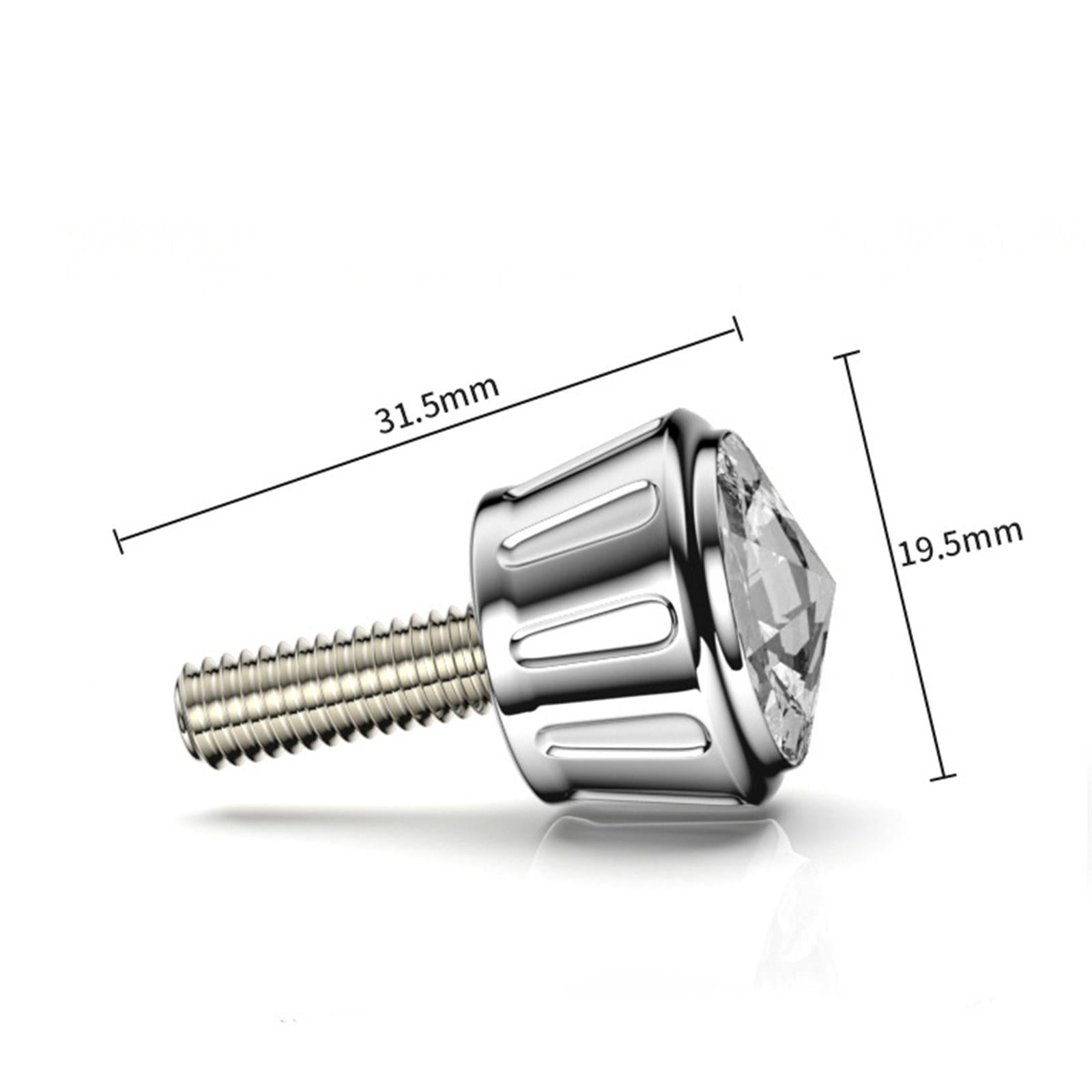 16 Pcs Car Anti Theft License Plate Fixing Screws Bolts for Tag Frames White