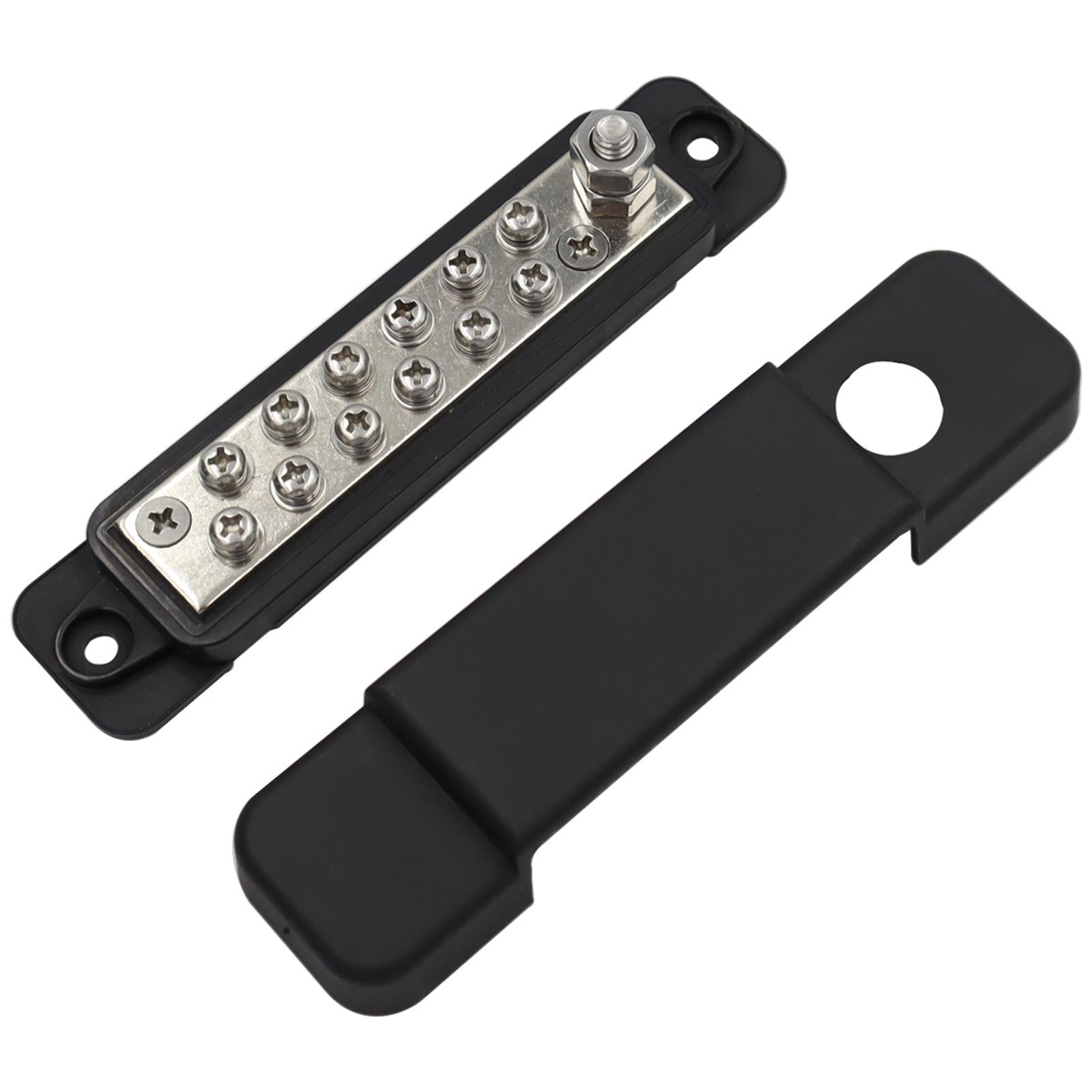 1 Pair Buss Bar 12 Terminal Power Distribution Block with Terminal