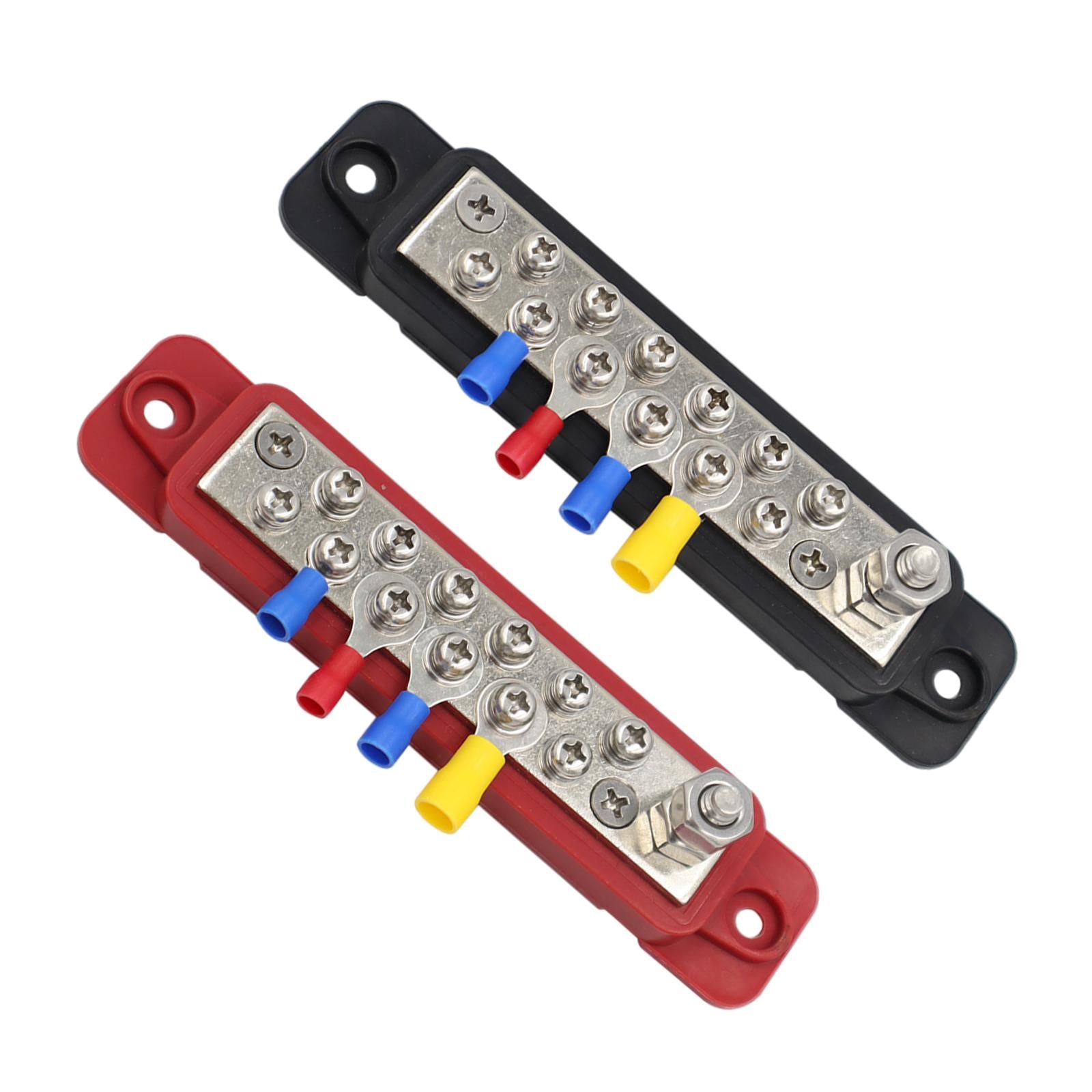 1 Pair Buss Bar 12 Terminal Power Distribution Block with Terminal