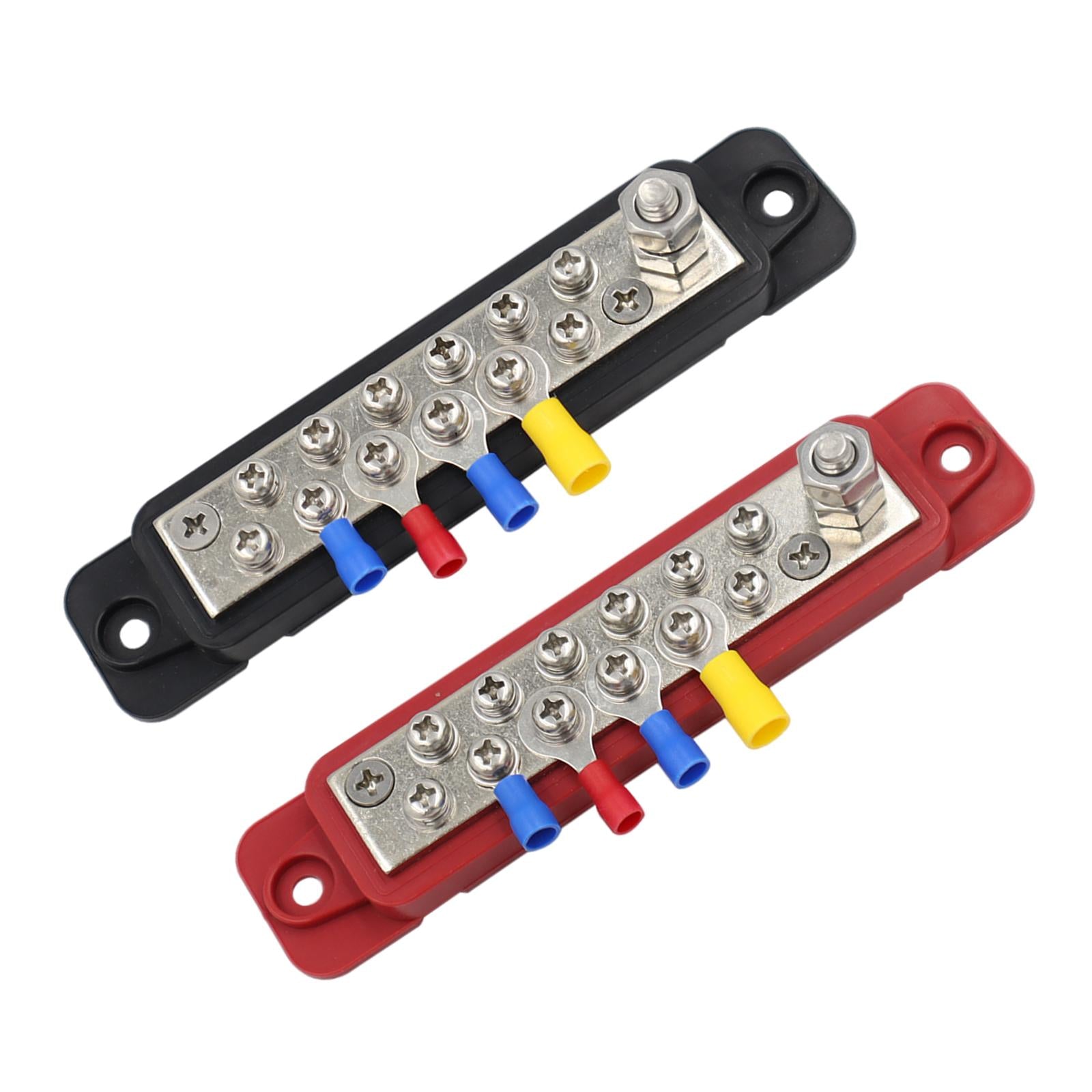 1 Pair Buss Bar 12 Terminal Power Distribution Block with Terminal