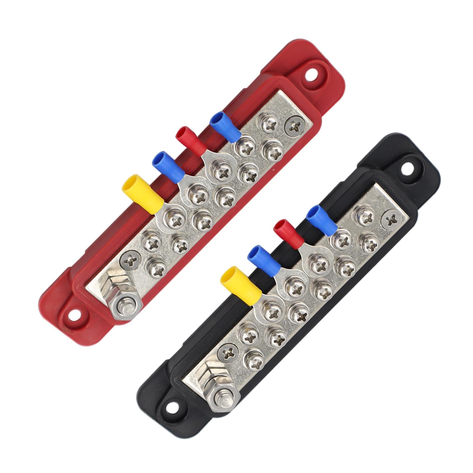 1 Pair Buss Bar 12 Terminal Power Distribution Block with Terminal