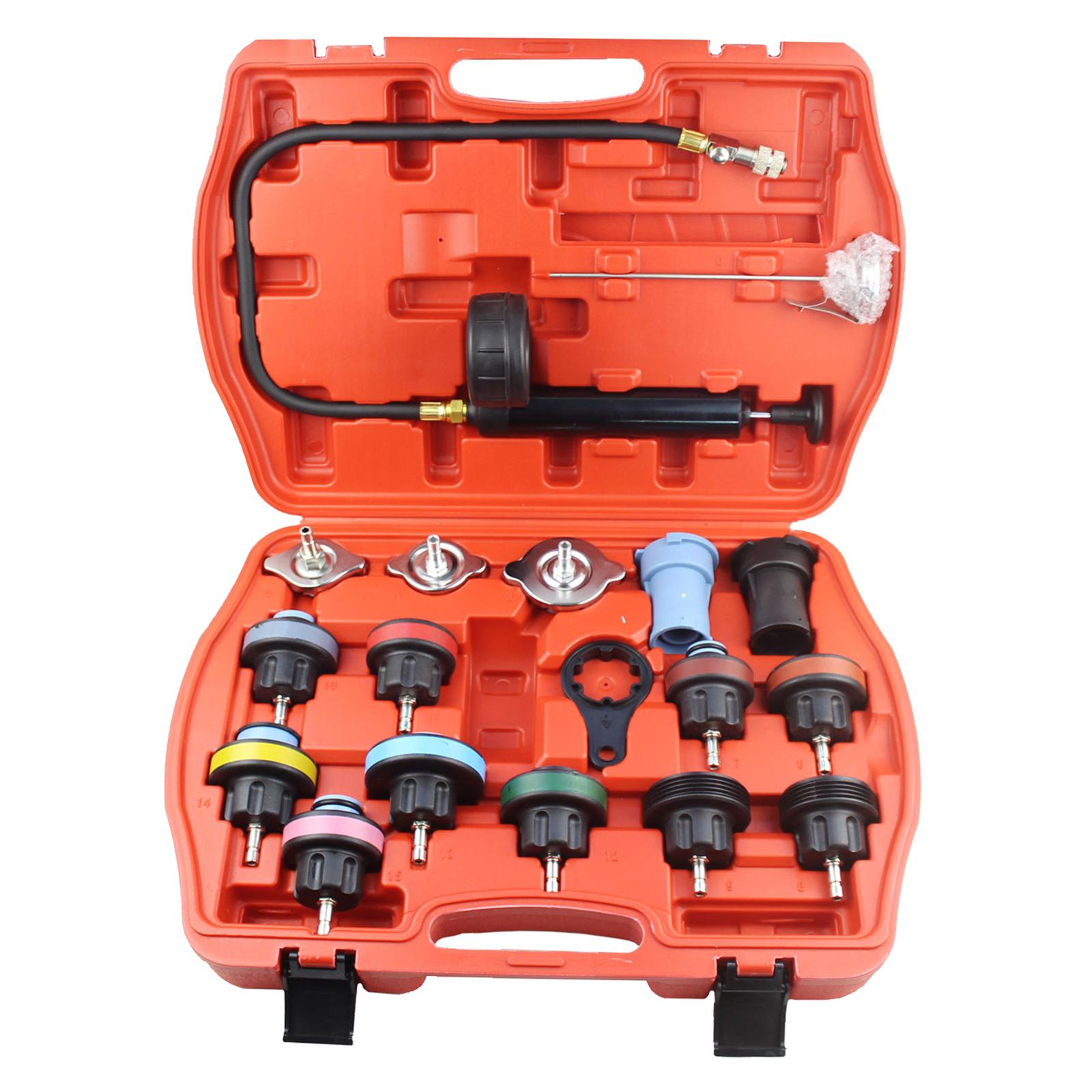 18Pcs Radiator Pressure Tester Tool Kit Universal for Most Car Vehicle