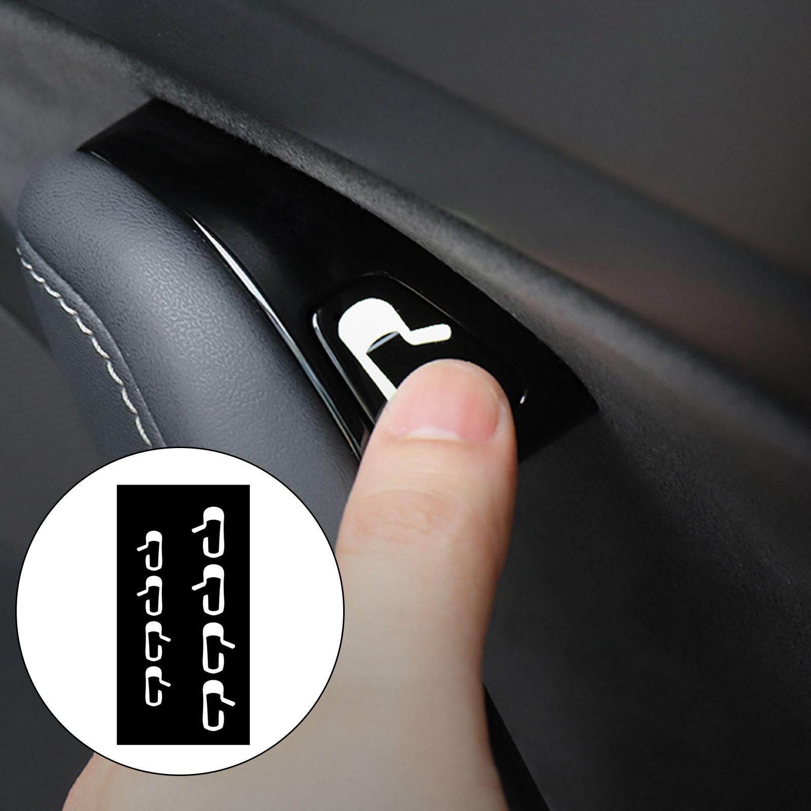 1 Set of Car Exit Vinyl Sticker Door-Botton Mark Novelty for Model 3 White