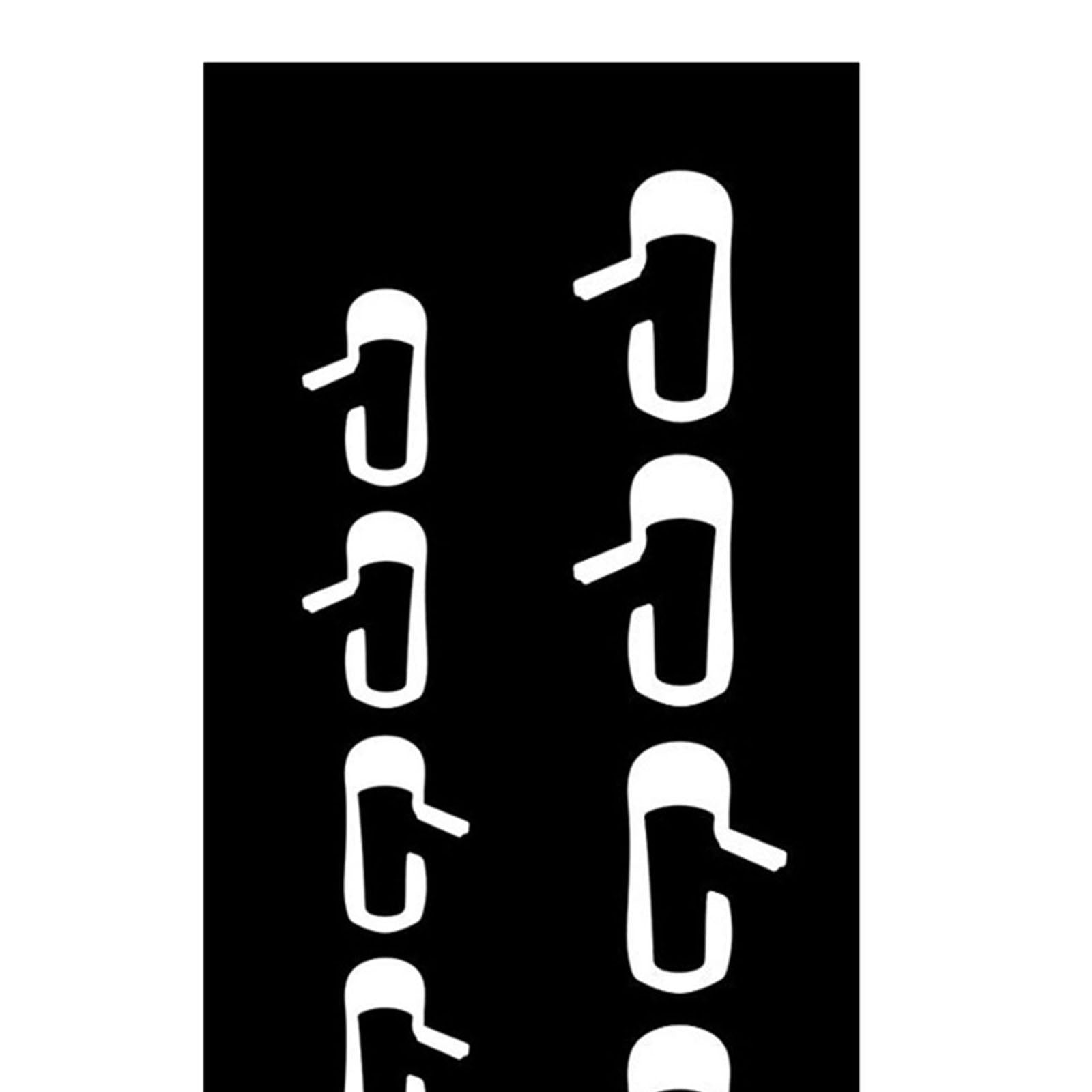 1 Set of Car Exit Vinyl Sticker Door-Botton Mark Novelty for Model 3 White