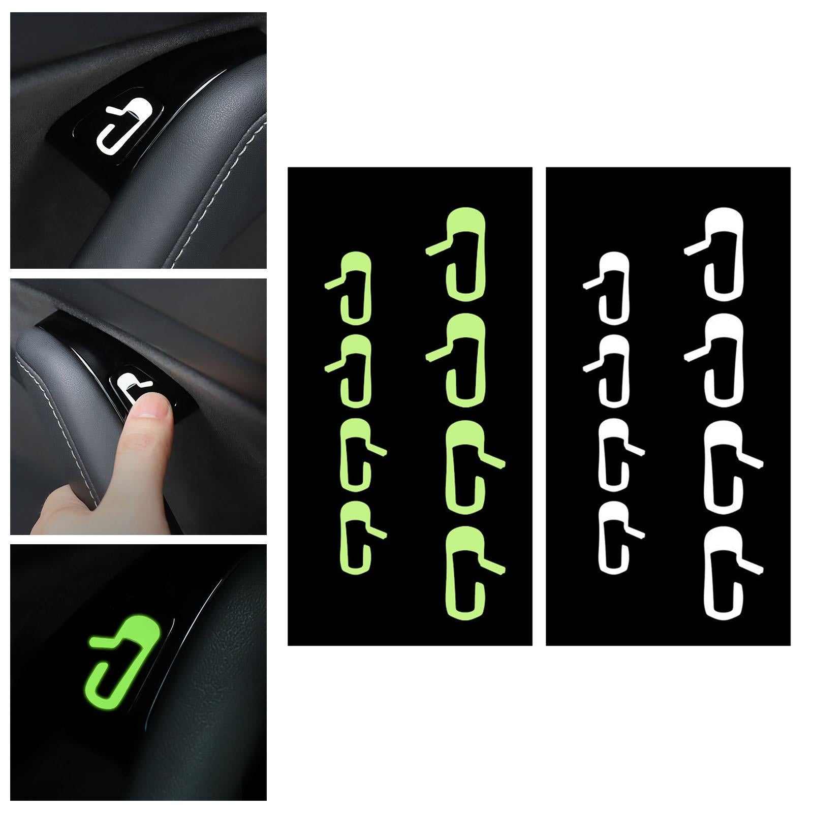 1 Set of Car Exit Vinyl Sticker Door-Botton Mark Novelty for Model 3 White