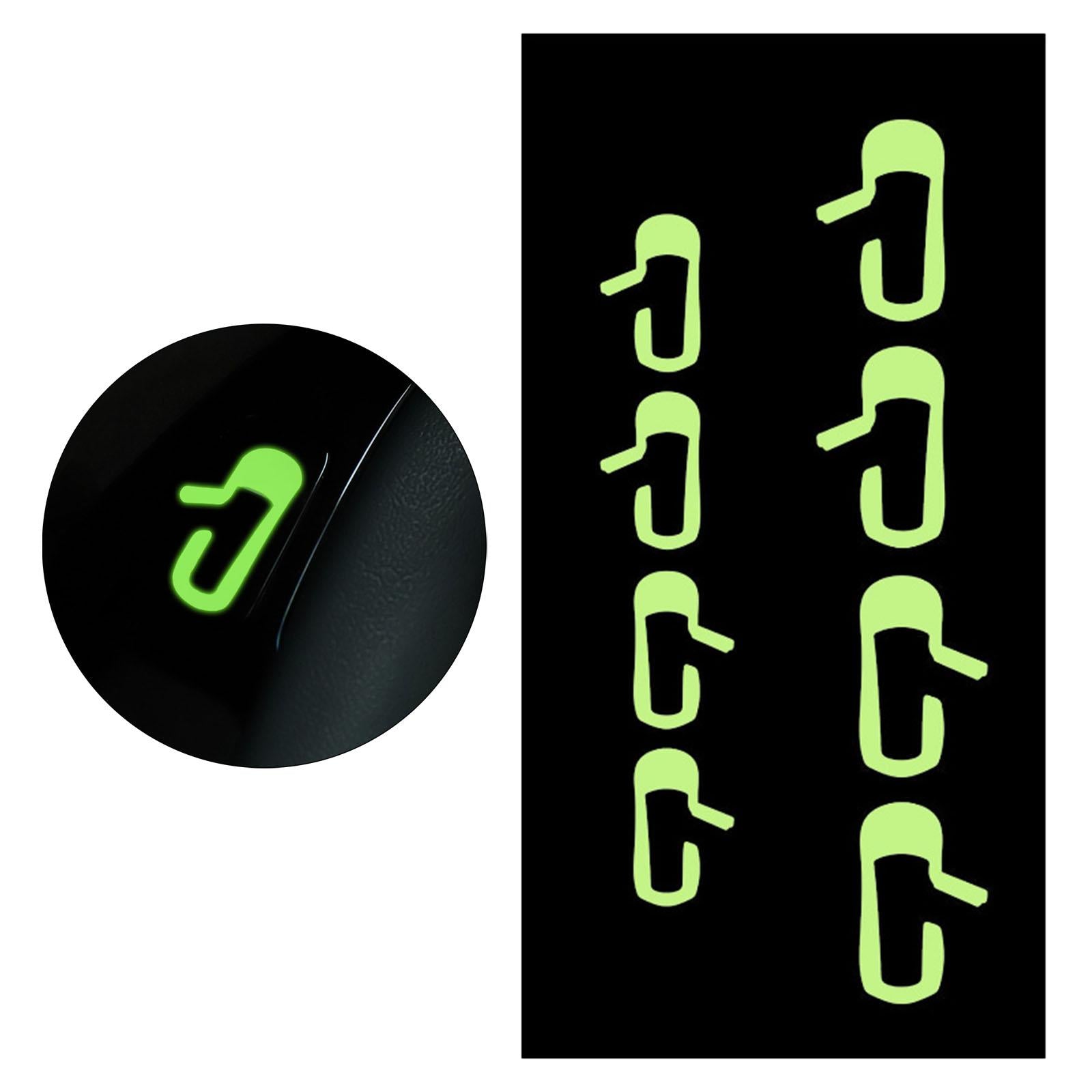1 Set of Car Exit Vinyl Sticker Door-Botton Mark Novelty for Model 3 Fluorescence