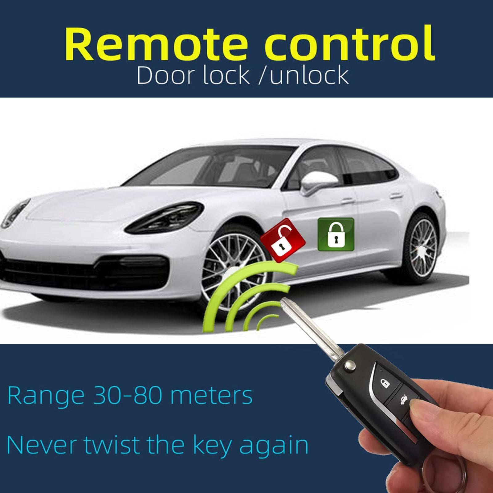 1 Way Remote Start and Keyless Entry System with Shock Sensor