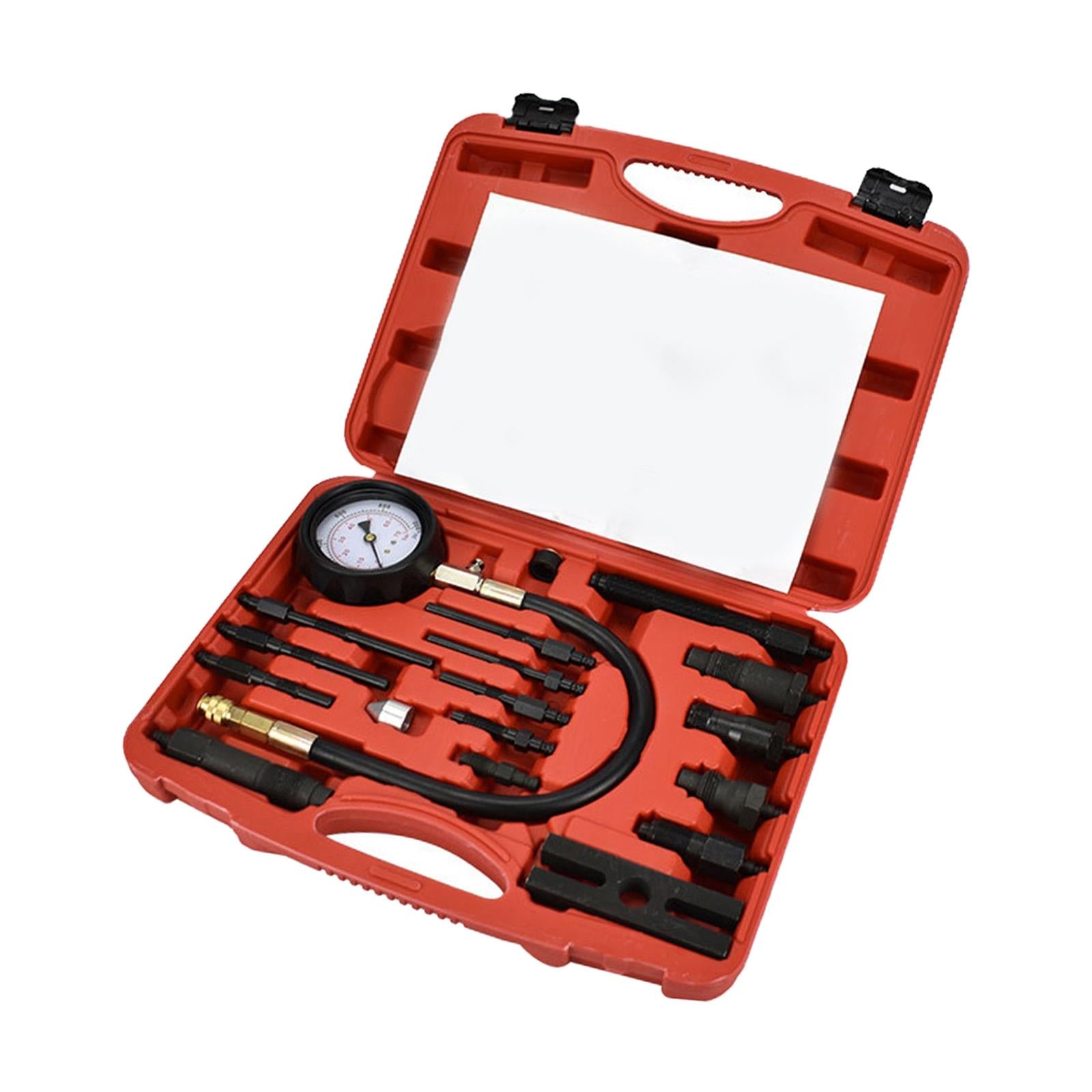 17 Pieces Diesel Engine Cylinder Compression Tester Tool Widely Application