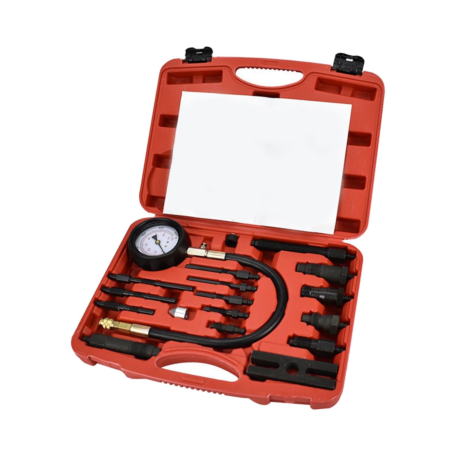 17 Pieces Diesel Engine Cylinder Compression Tester Tool Widely Application