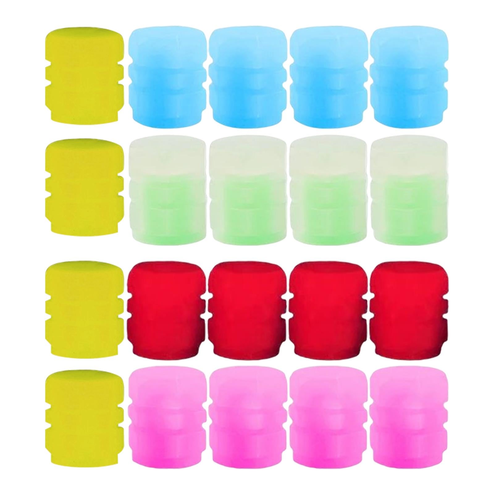 20Pcs Luminous Auto Wheel Valve Stem Caps for Motorbikes Vehicles