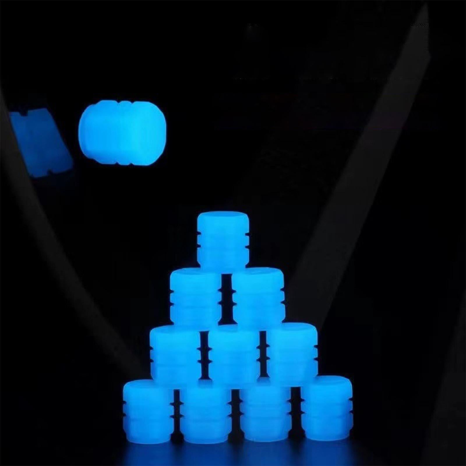 20Pcs Luminous Auto Wheel Valve Stem Caps for Motorbikes Vehicles