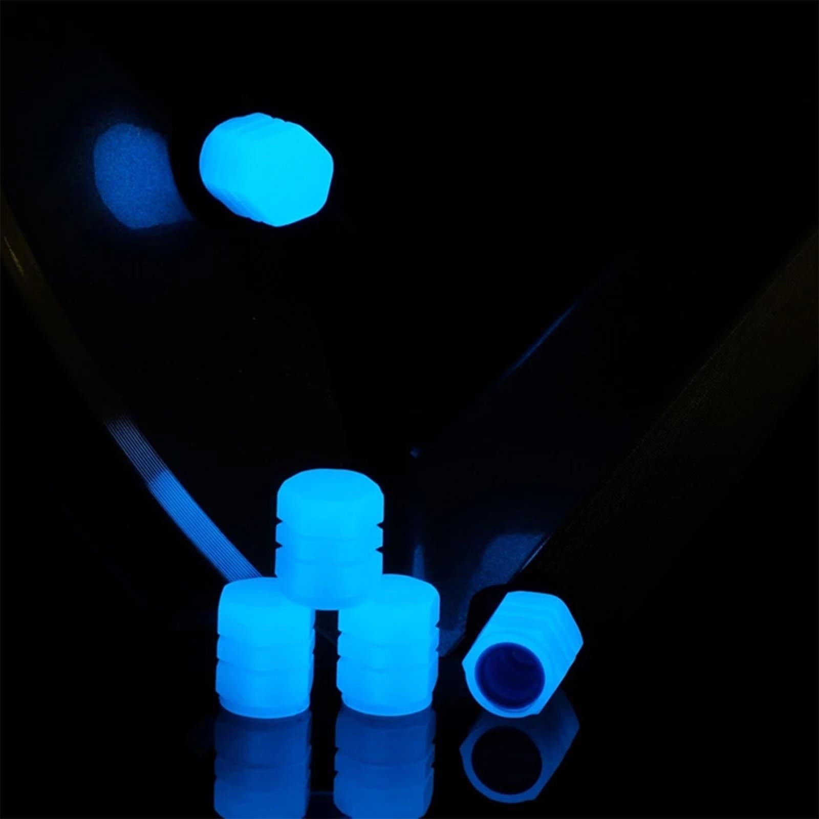 20Pcs Luminous Auto Wheel Valve Stem Caps for Motorbikes Vehicles