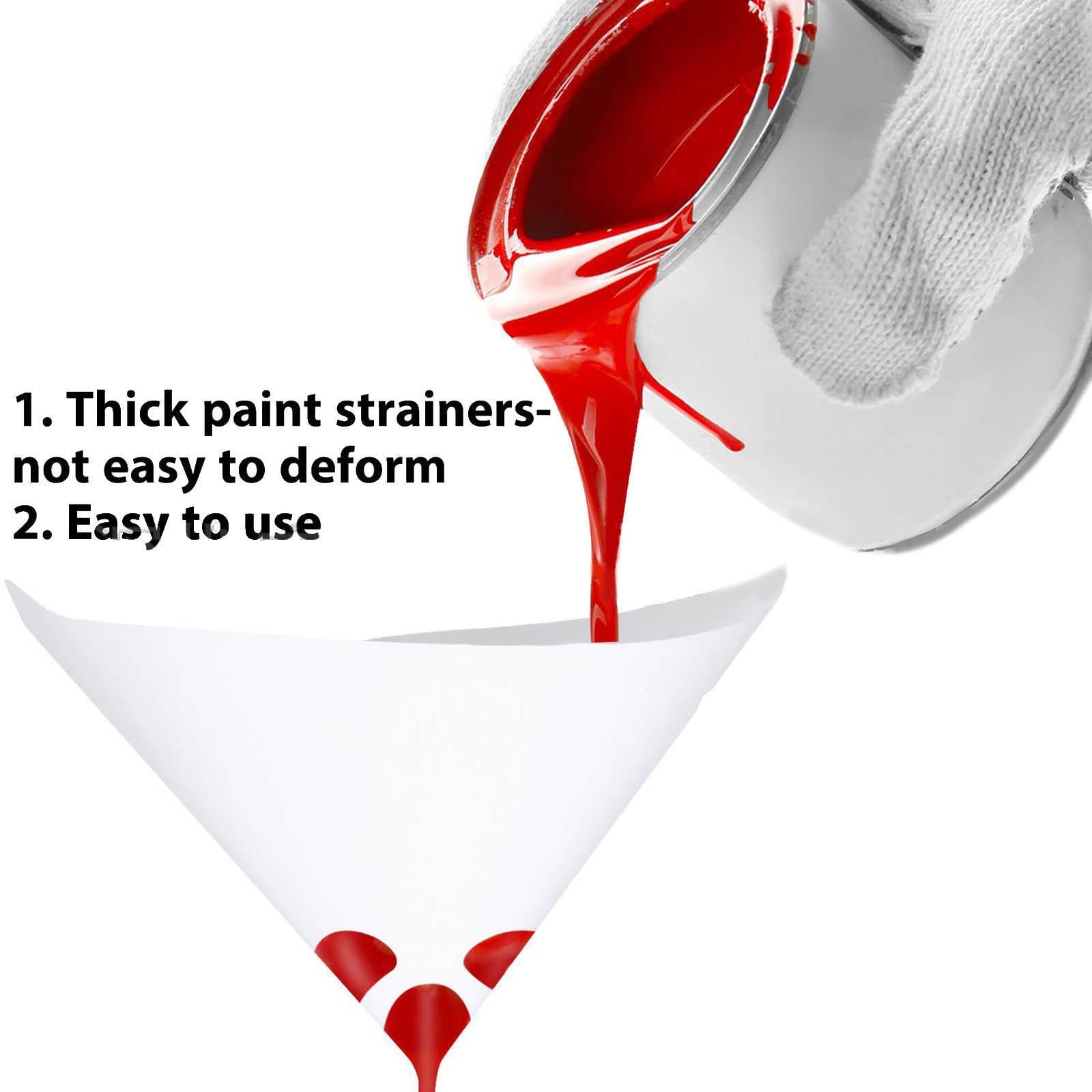 200 Pieces Paint Cone Paint Strainers and 1x Silicone Funnel for Home