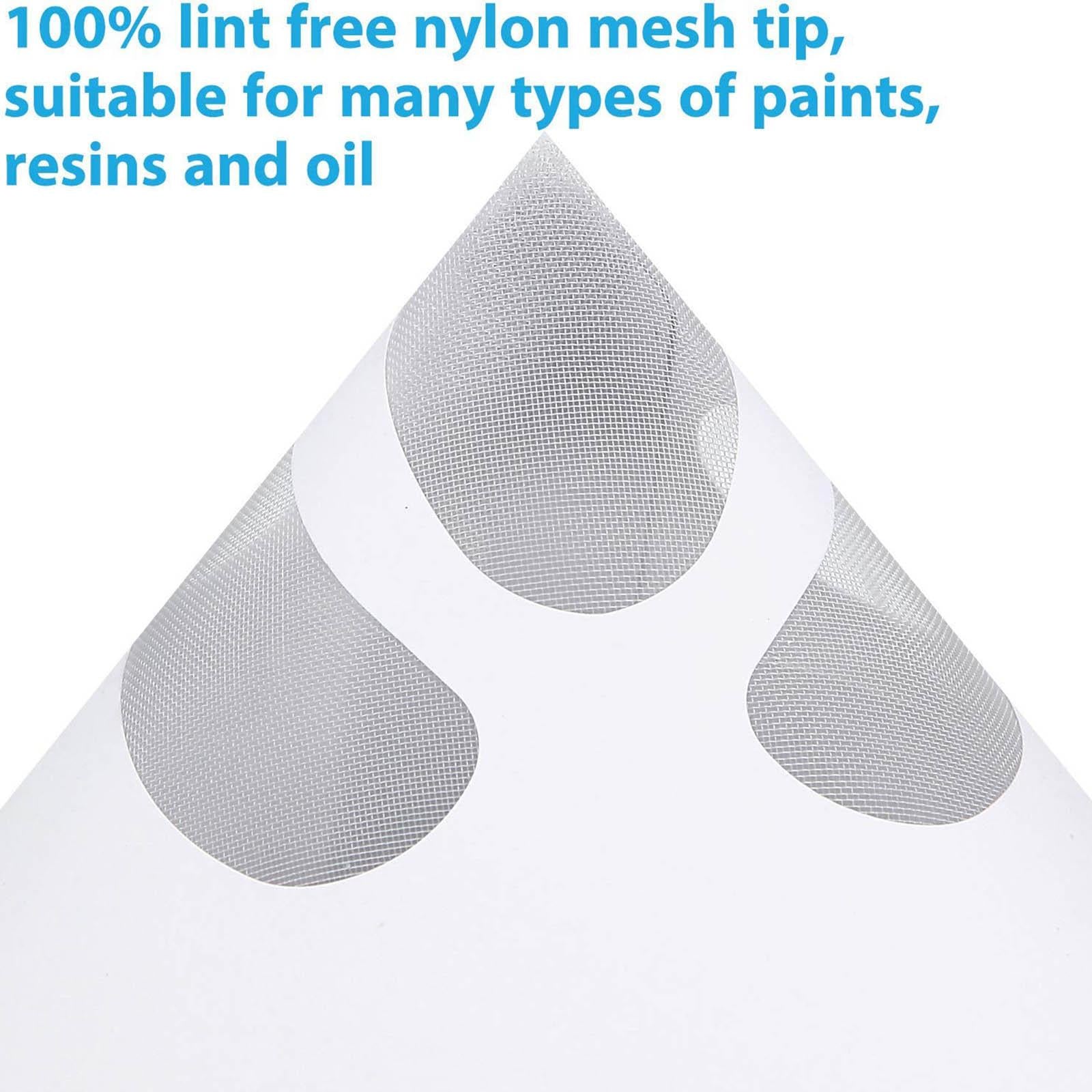 200 Pieces Paint Cone Paint Strainers and 1x Silicone Funnel for Home
