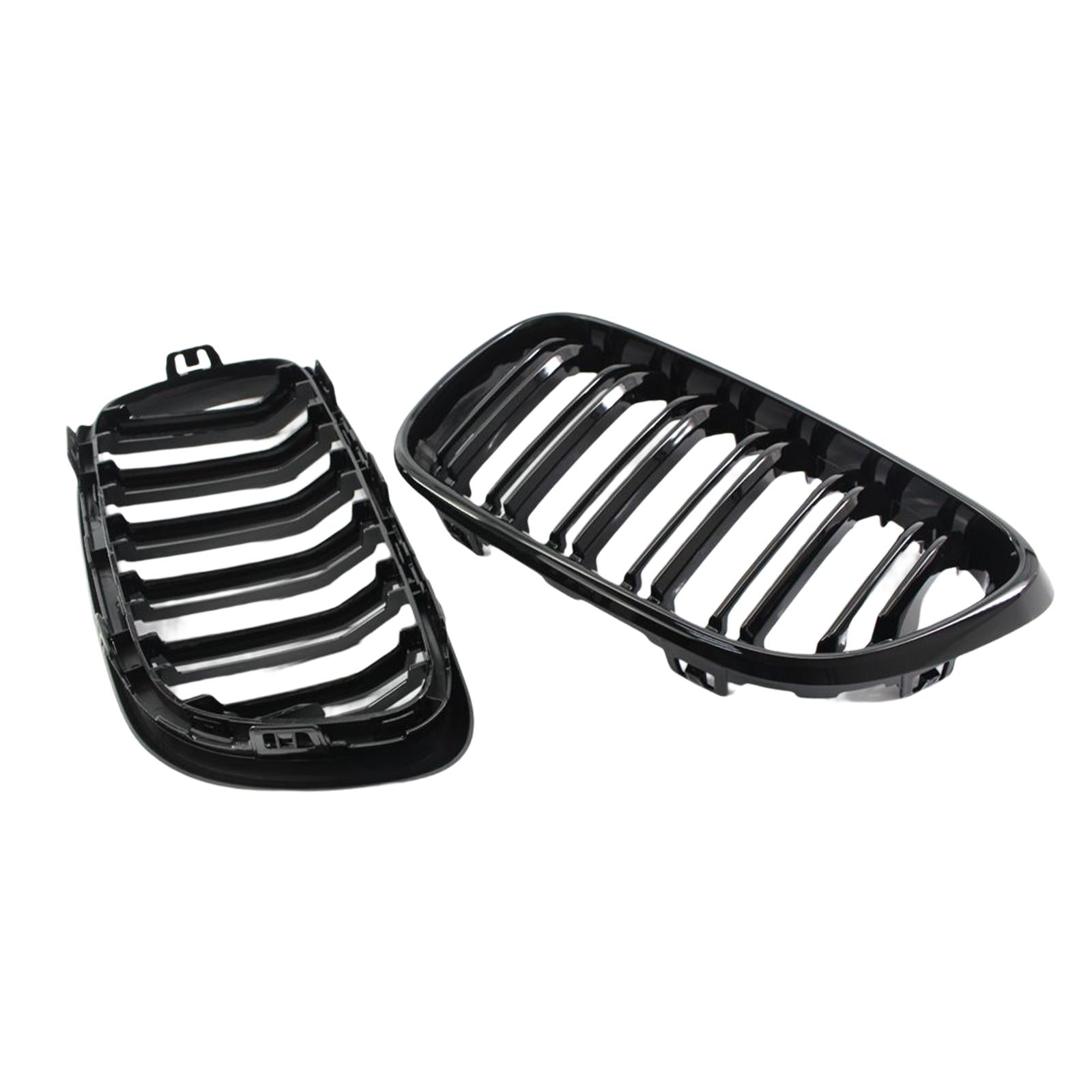 1Pair Front Grill Grille Replacement for BMW 2 Series F22 F23 F87 Gloss Black