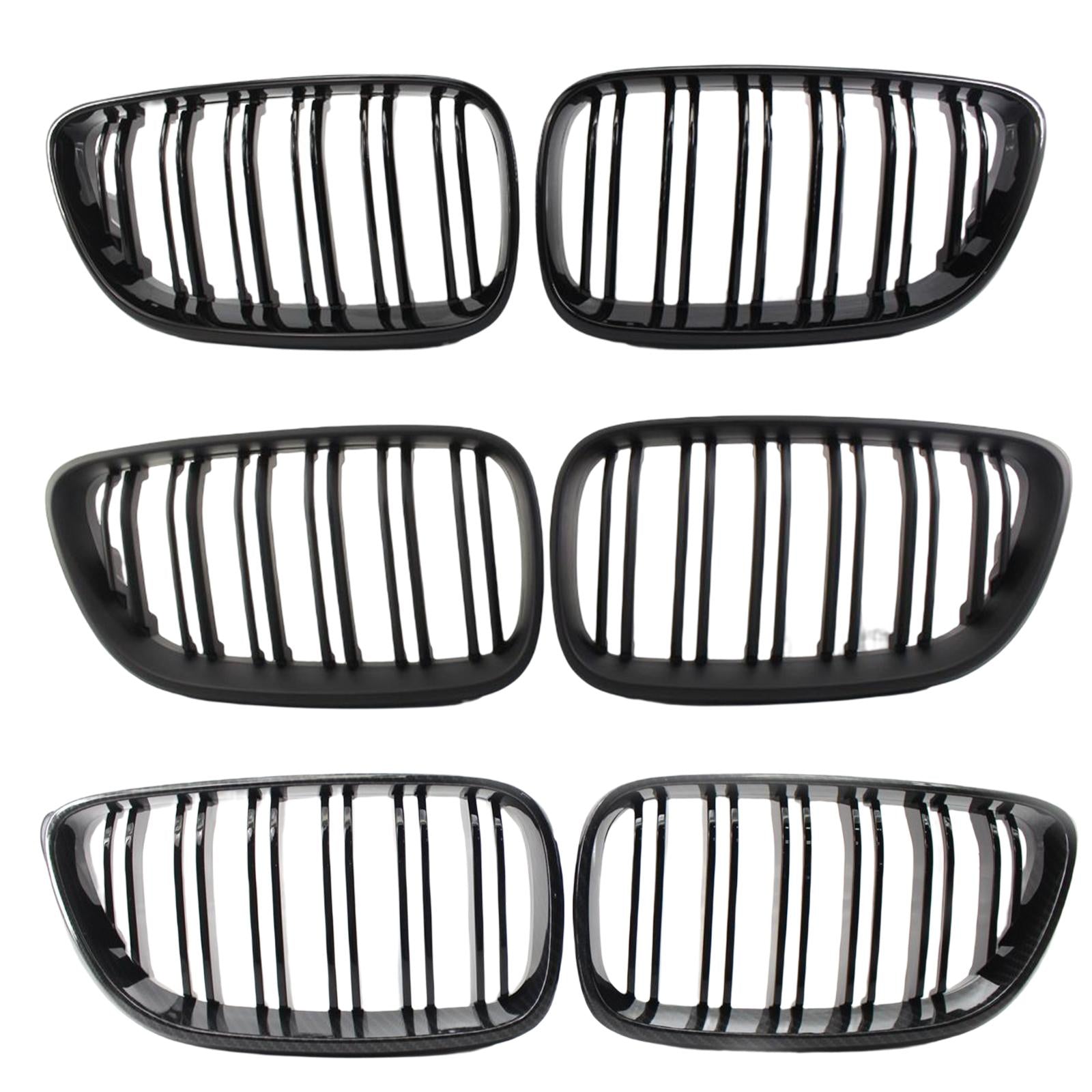 1Pair Front Grill Grille Replacement for BMW 2 Series F22 F23 F87 Gloss Black