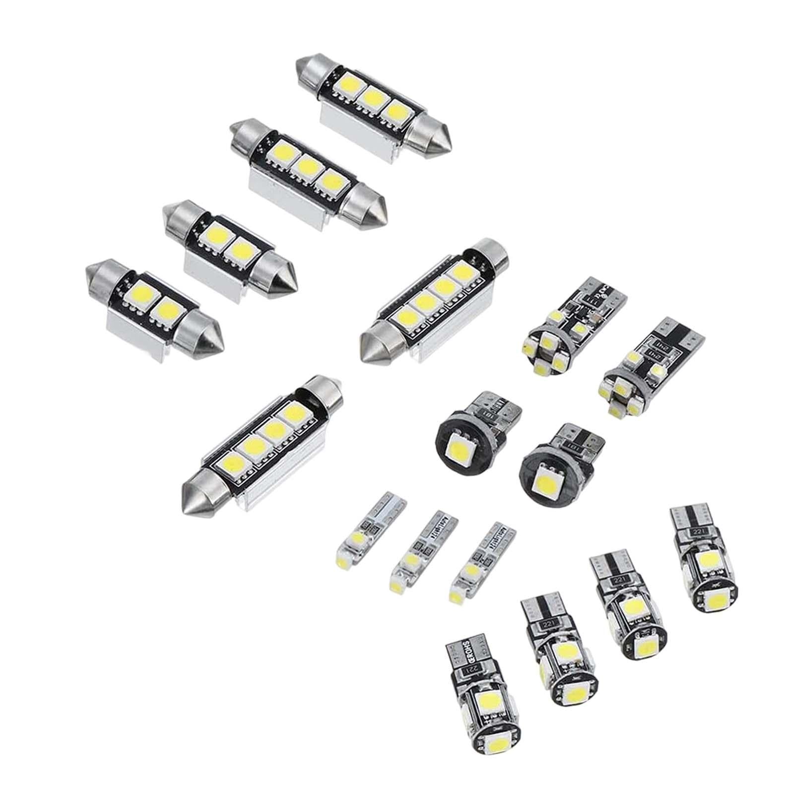 17x LED SMD Bulb Kit 6000K for Car Interior Easy Installation Accessory