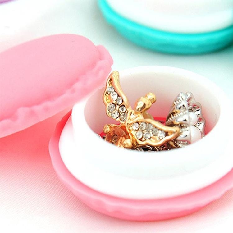 2 PCS Fashionable Macaron Storage Box  Jewelry Ring Box (Blue)