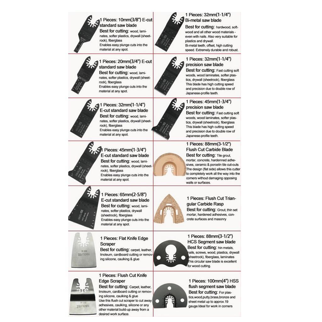 14Pieces saw Blade Oscillating Multi tool
