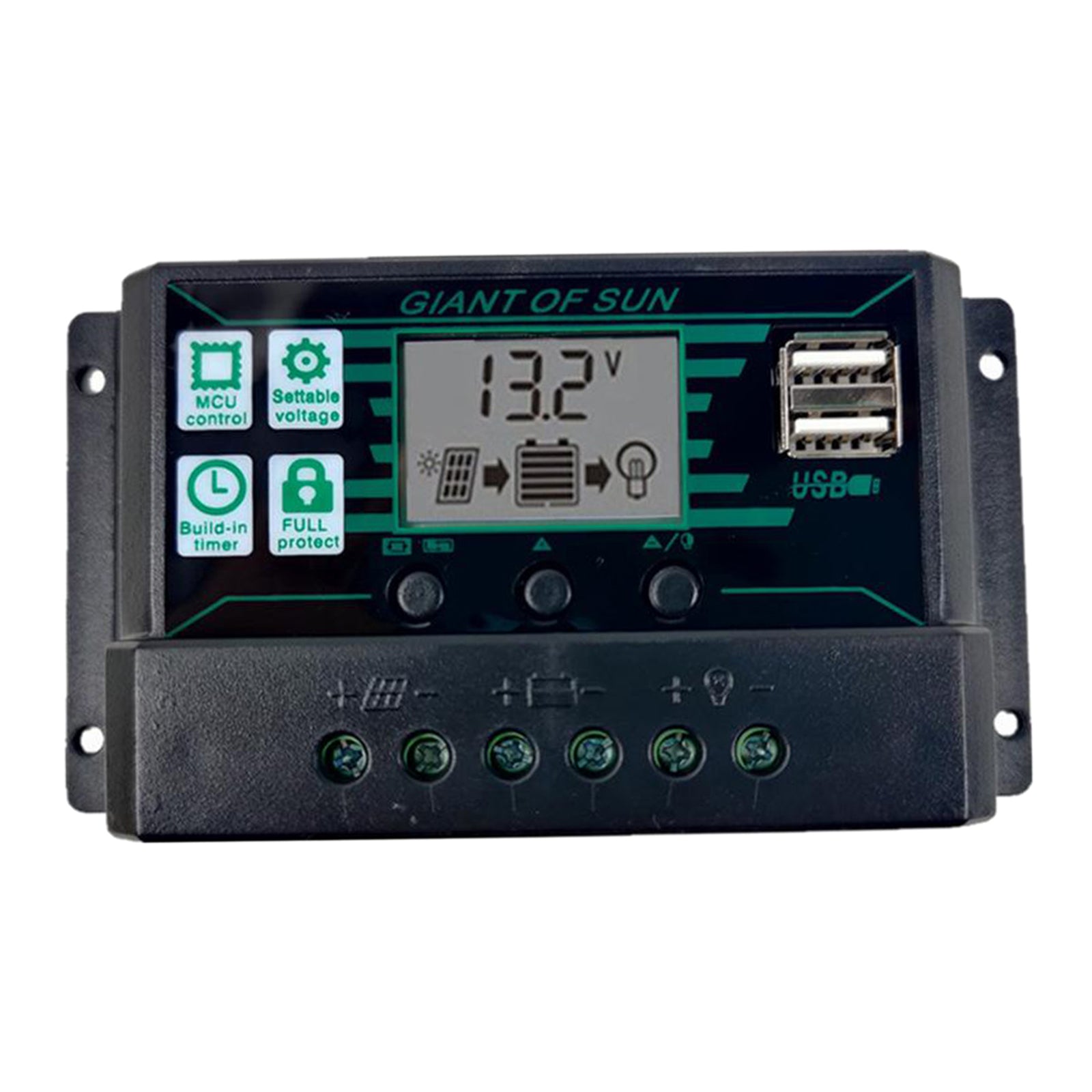 20-60A MPPT PWM Solar Panel Battery Regulator Charge Controller LCD Display 20A