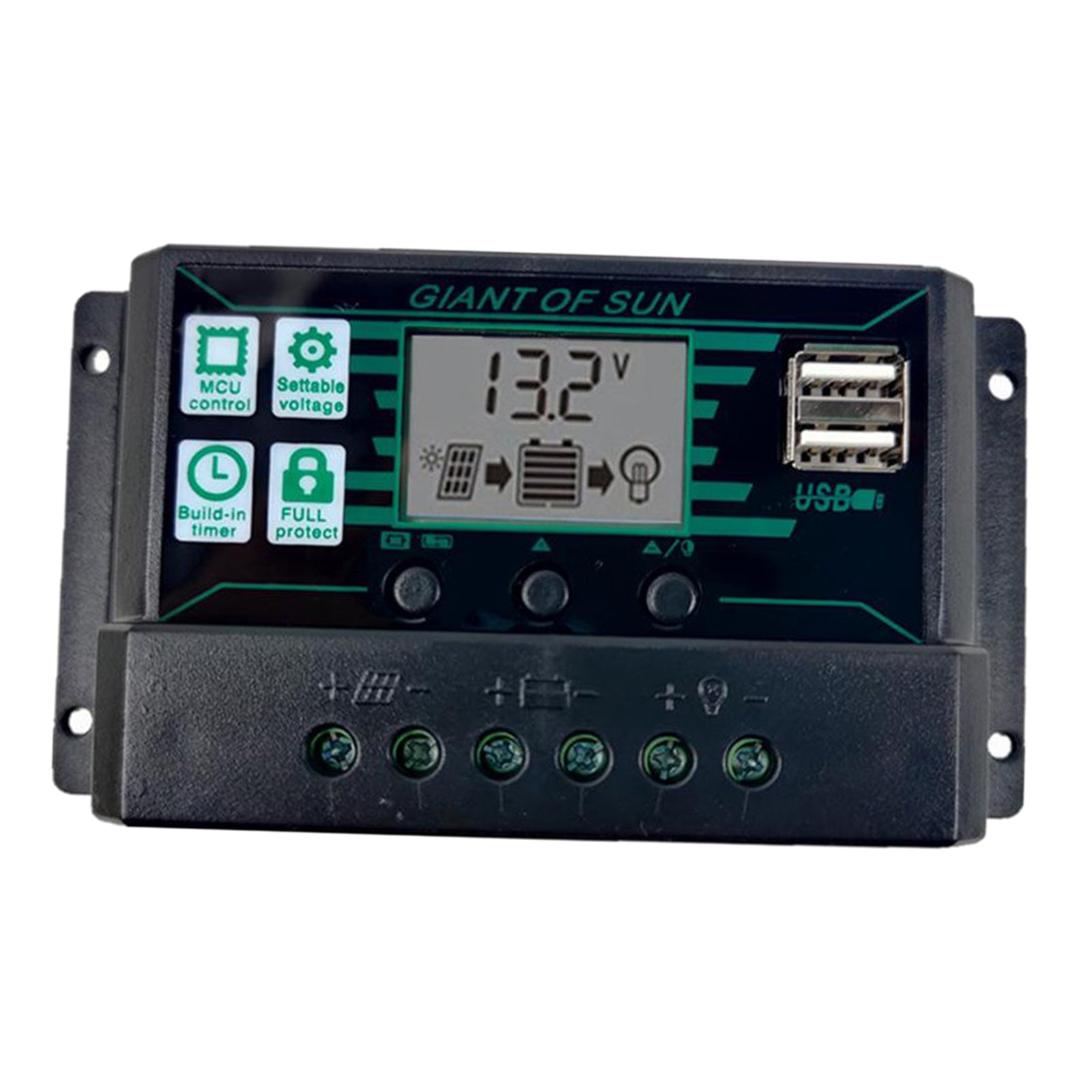 20-60A MPPT PWM Solar Panel Battery Regulator Charge Controller LCD Display 20A