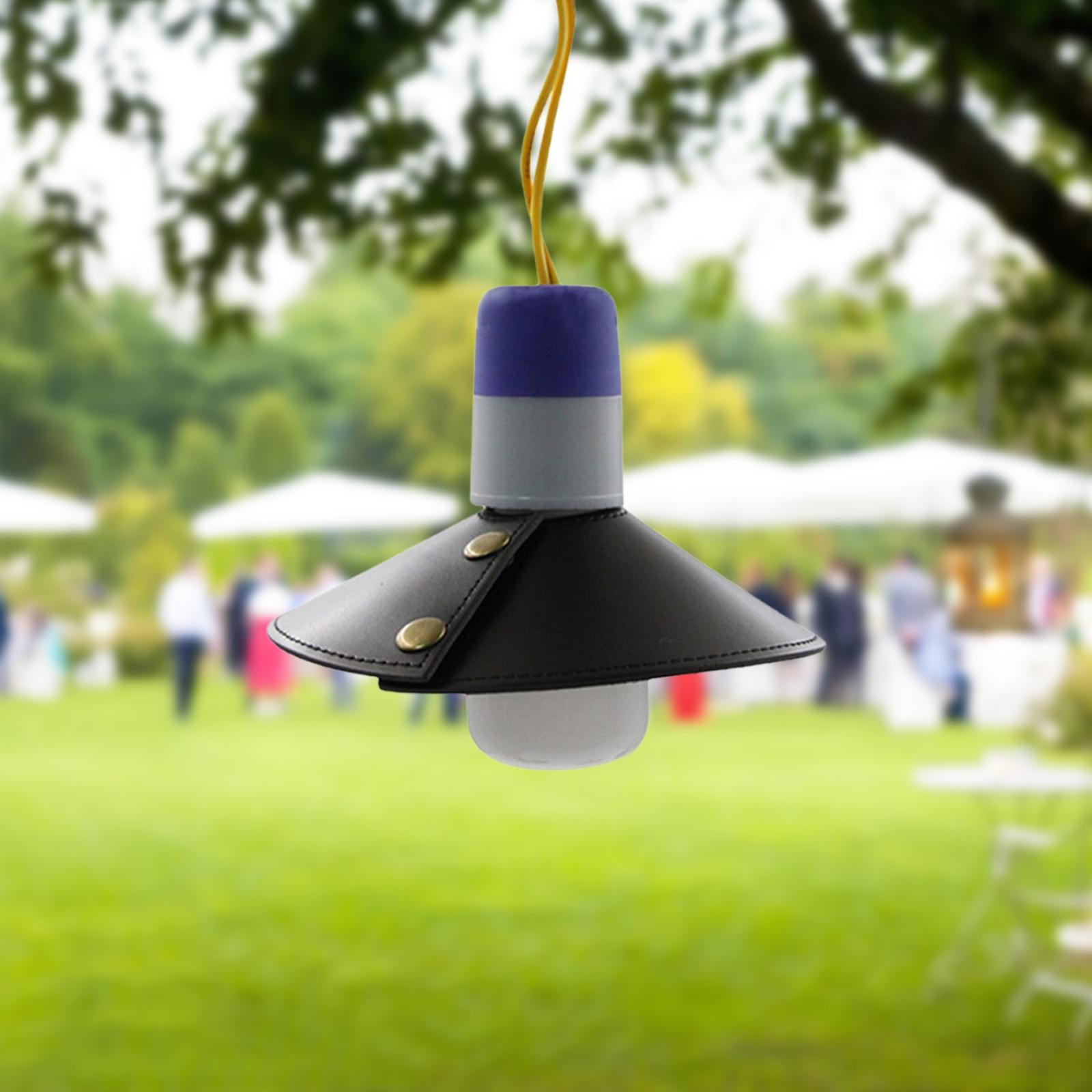 1 Set Leather Waterproof PU Durable Vintage Light Cover Lampshade for Home Black S