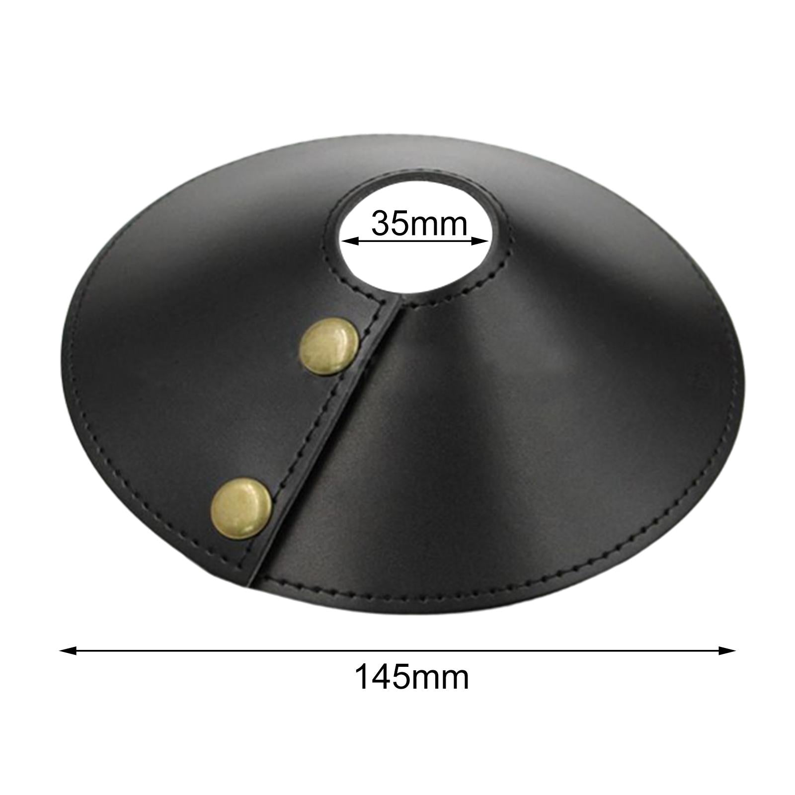 1 Set Leather Waterproof PU Durable Vintage Light Cover Lampshade for Home Black S