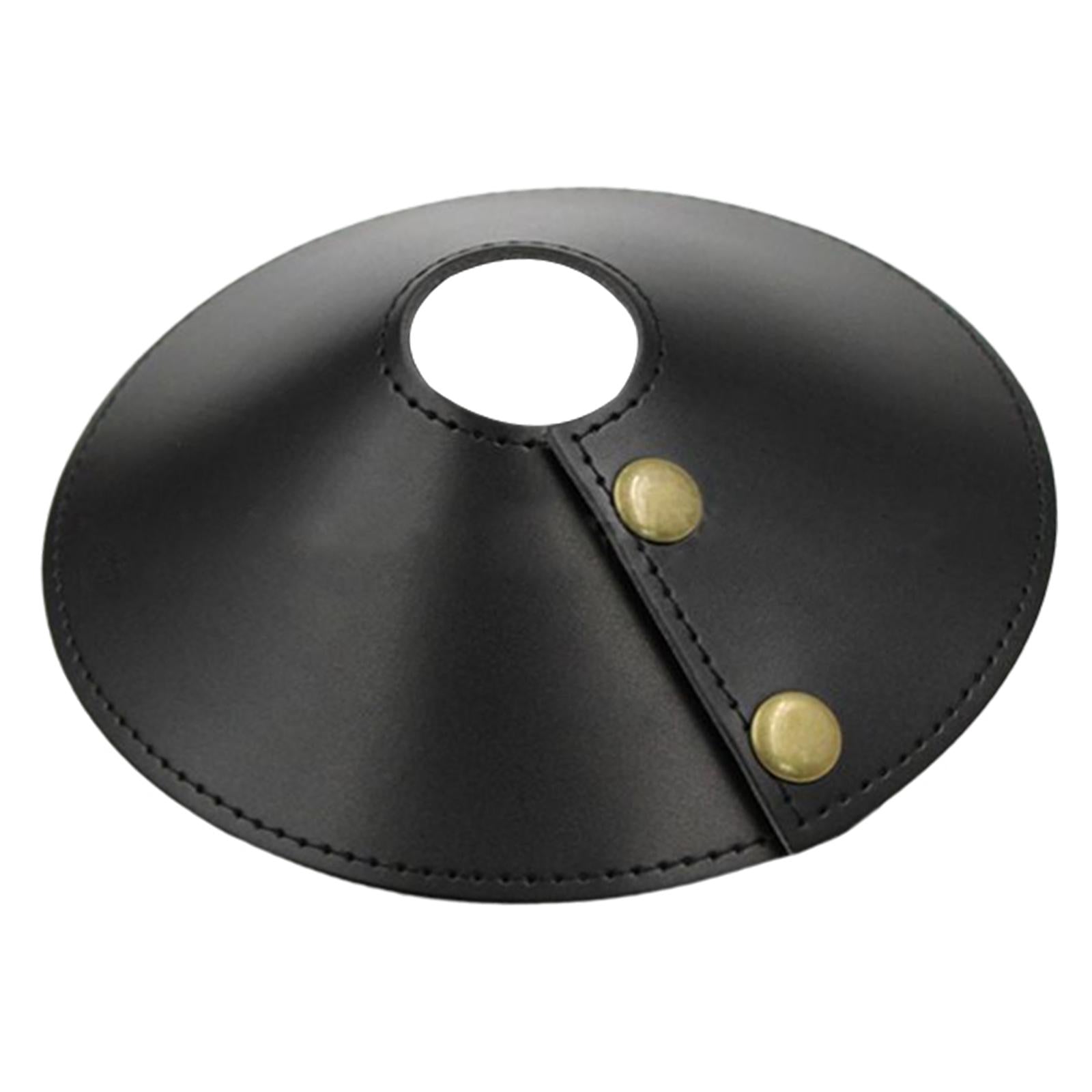 1 Set Leather Waterproof PU Durable Vintage Light Cover Lampshade for Home Black S