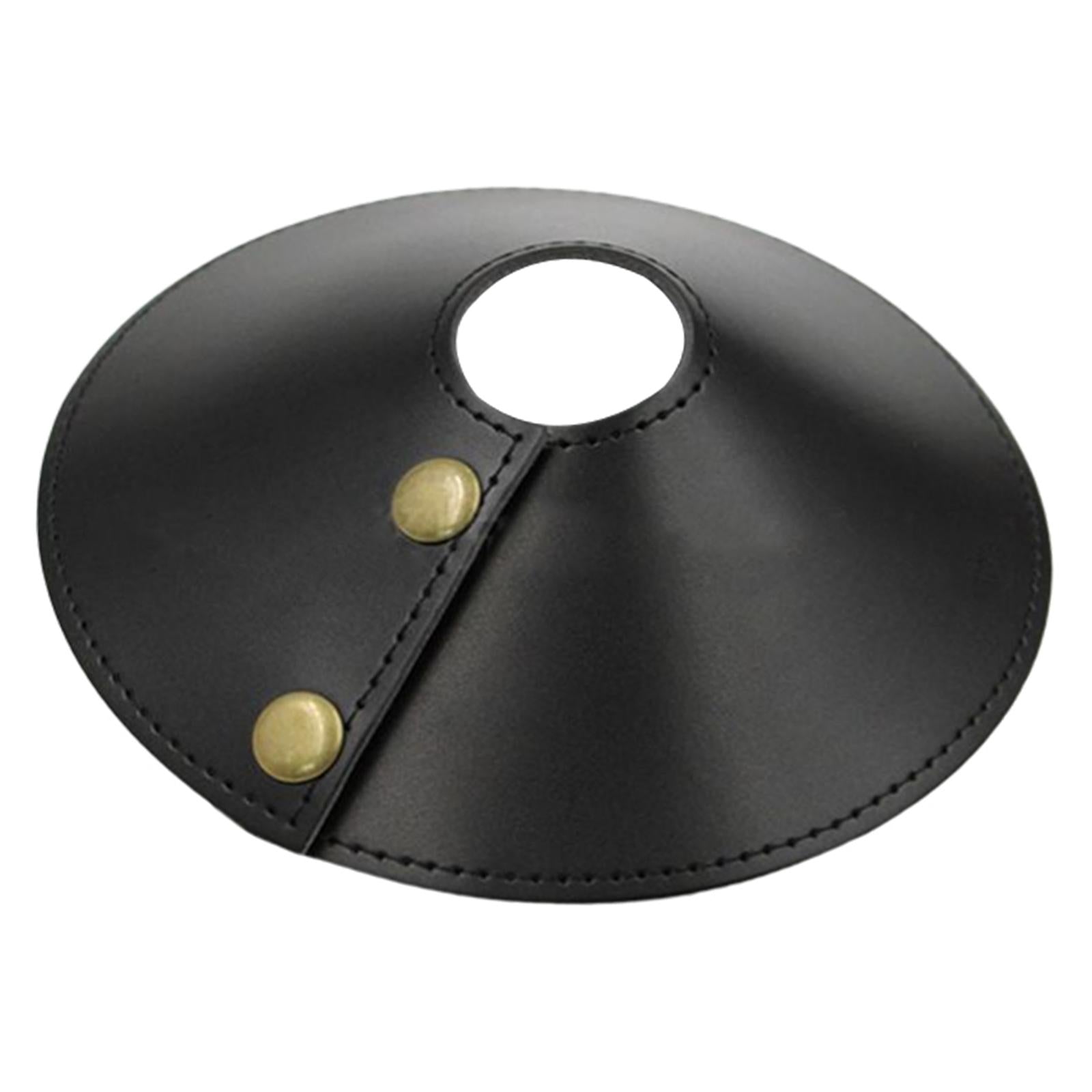 1 Set Leather Waterproof PU Durable Vintage Light Cover Lampshade for Home Black S