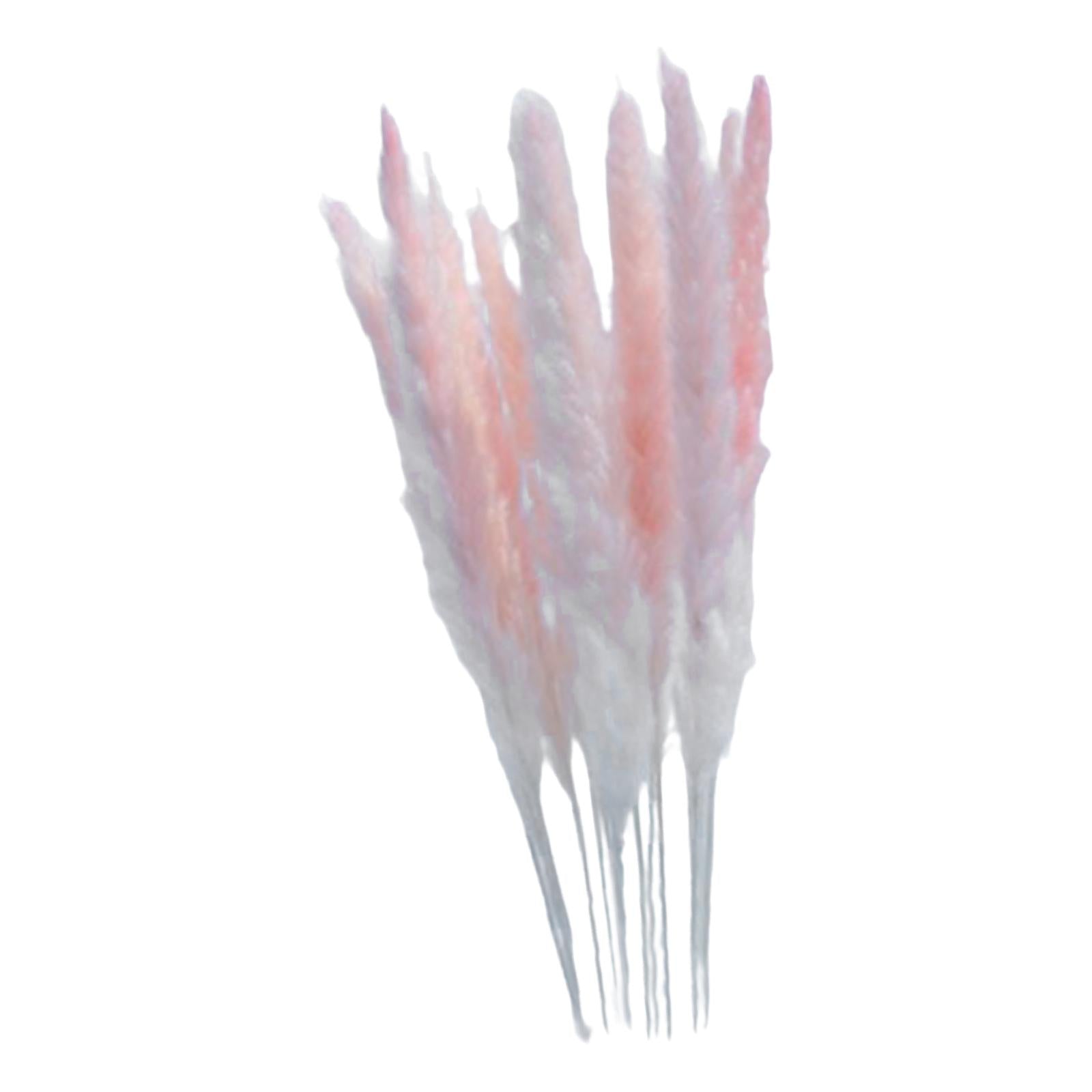 15Pcs 45cm Dried Pampas Grass Flower Arrangement Reed Plumes Flower Pink