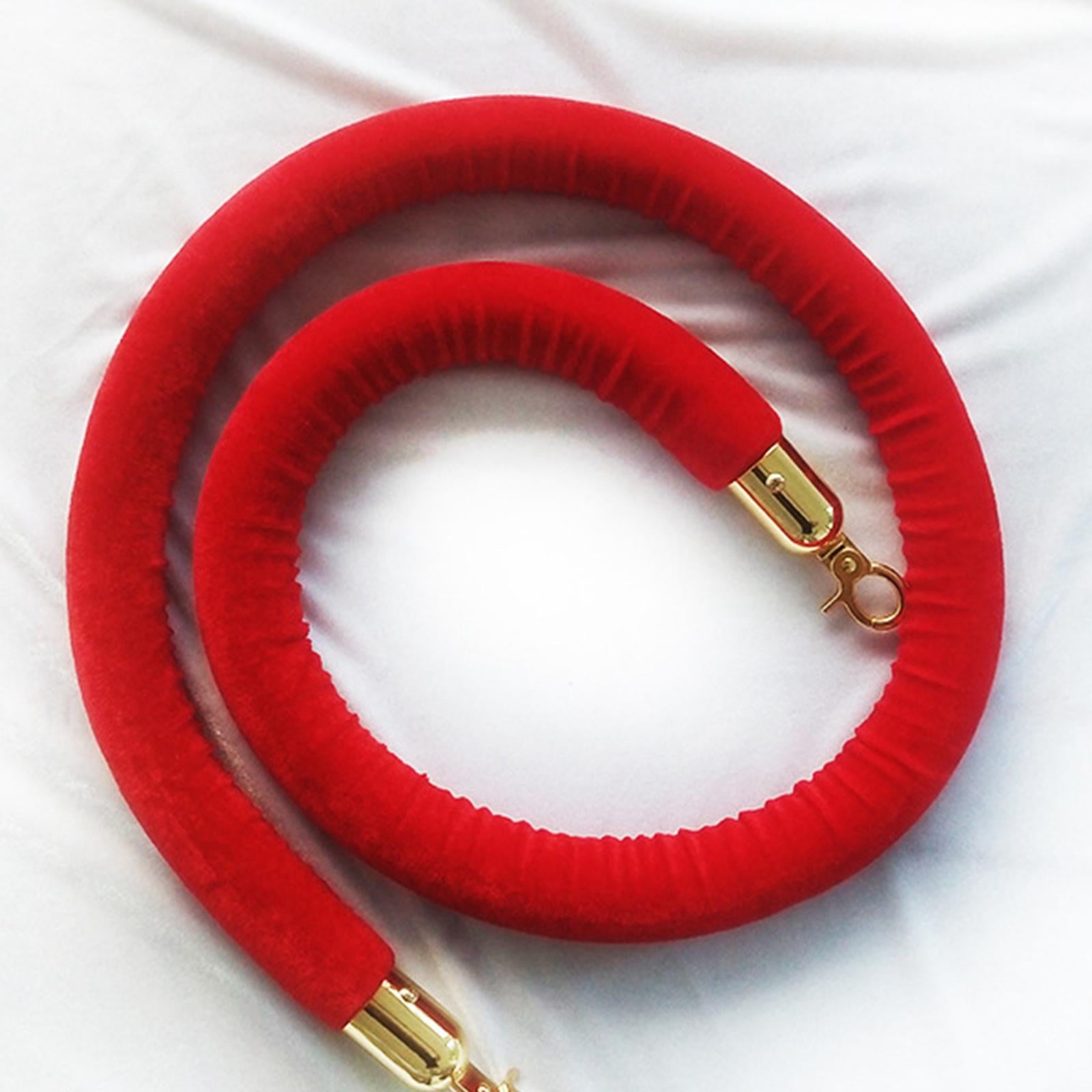 1Pcs Rope Velvet 1.5M Crowd Control for Exhibition Celebration Red