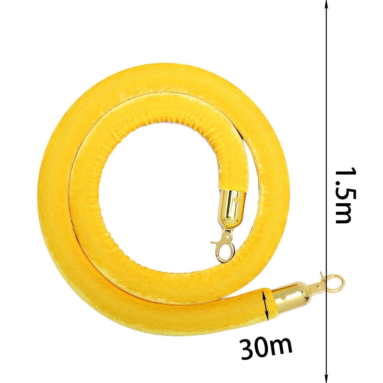1Pcs Rope Velvet 1.5M Crowd Control for Exhibition Celebration Yellow