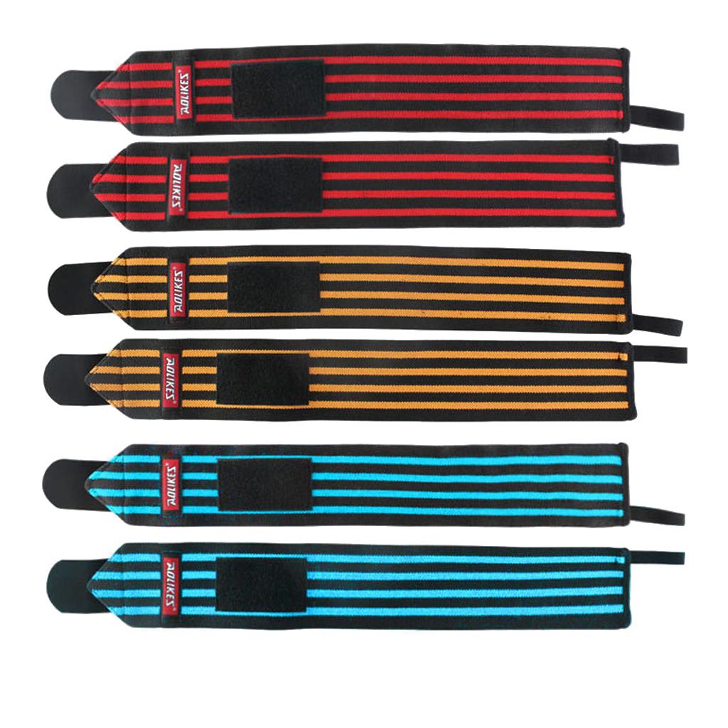 1Pc Gym Wristband Sports Wrist Hand Support Wrap Strap Guard Black + Red